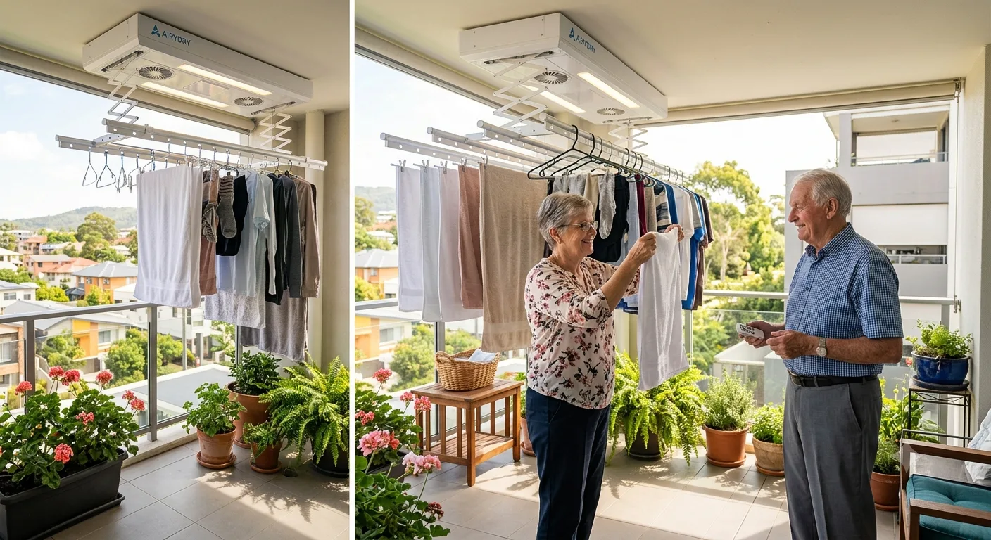Automated Laundry Racks for Elderly Parents: Making Laundry Day Easier and Safer
