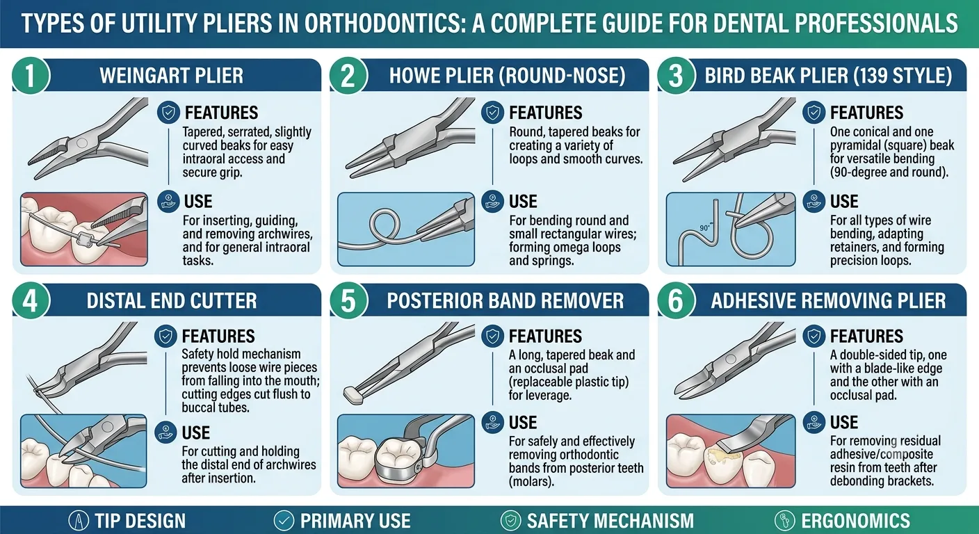 Types of Utility Pliers in Orthodontics: A Complete Guide for Dental Professionals