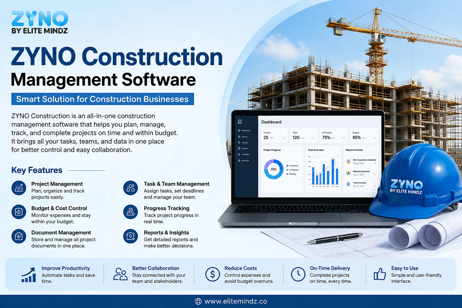 ZYNO Construction: Smart Construction Management Software for Modern Businesses