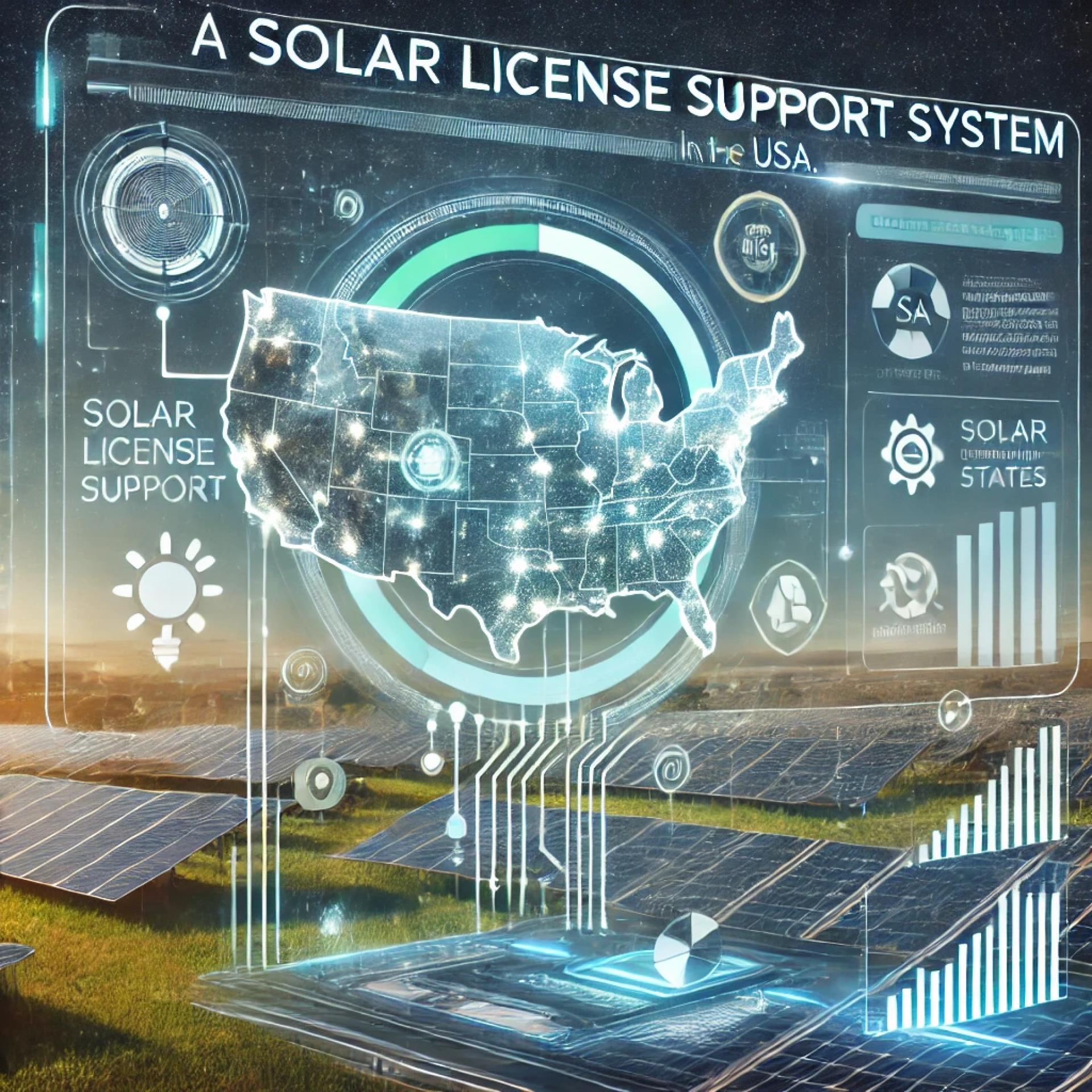 Solar License Support System in the USA