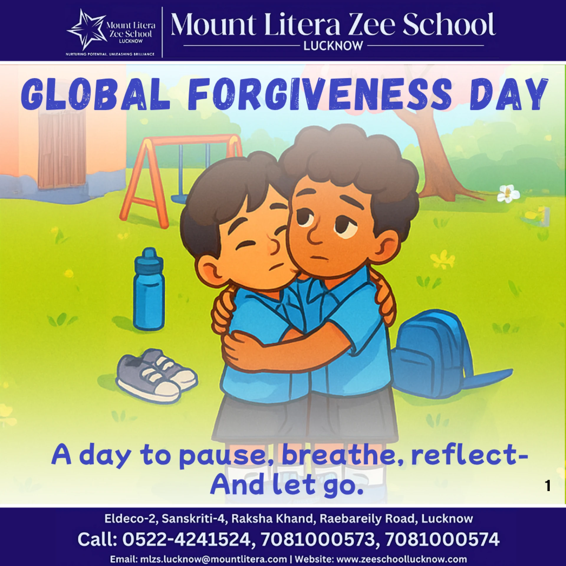 How Mount Litera Zee School Lucknow, The Best CBSE School, Celebrates Global Forgiveness Day