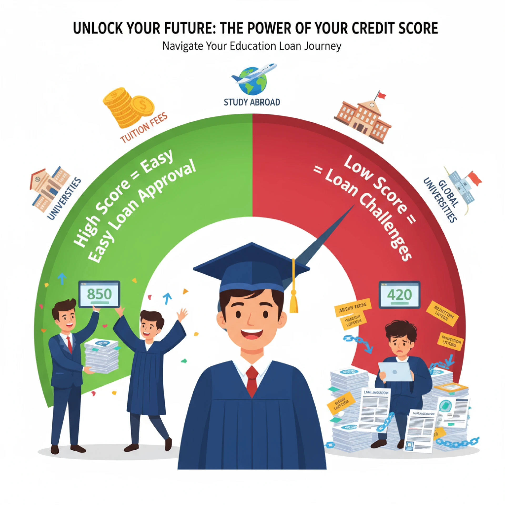 How Credit Score Impacts Approval for Masters Study Abroad Loans