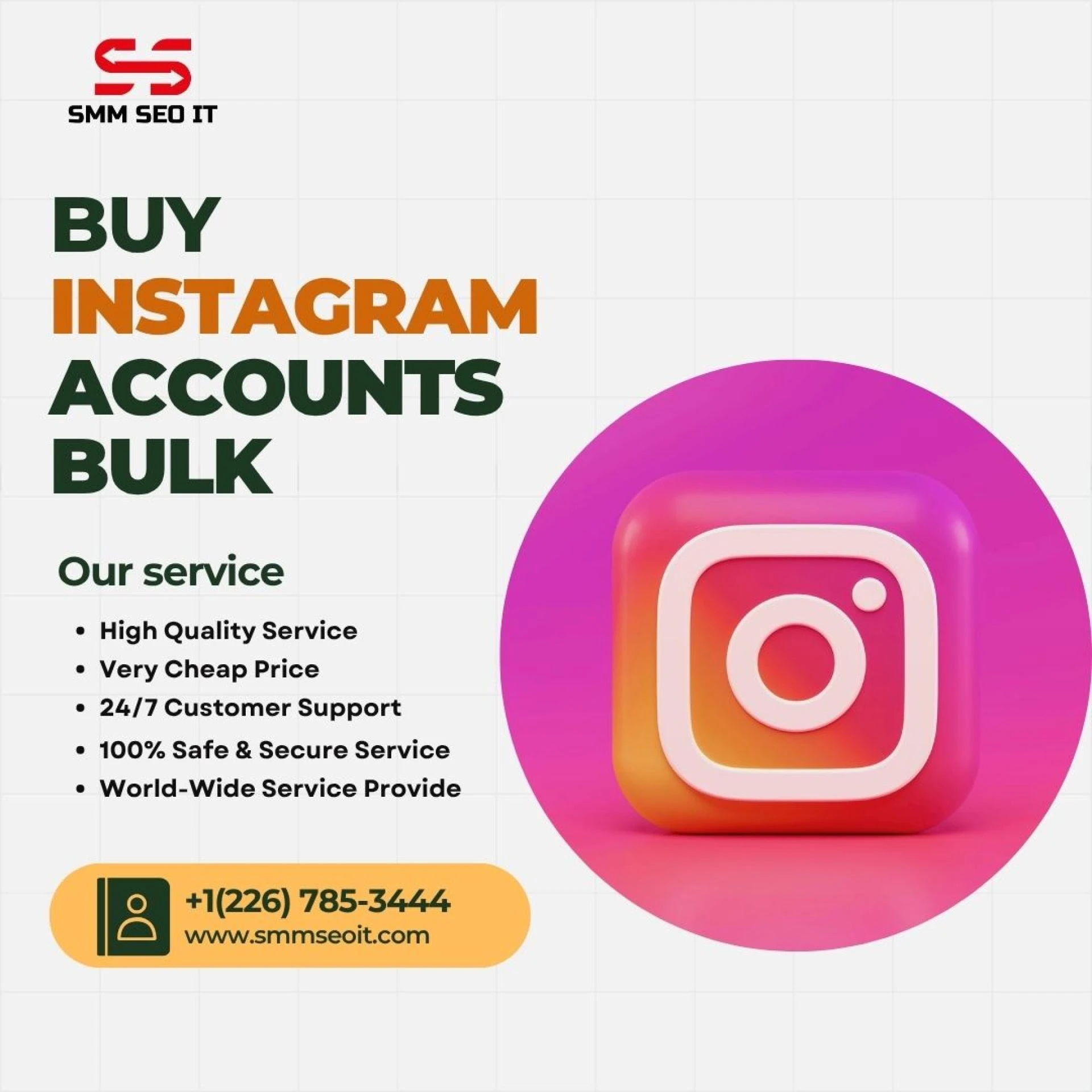 Buy Instagram Accounts Bulk - Get Real & Active IG Accounts | smmseoit