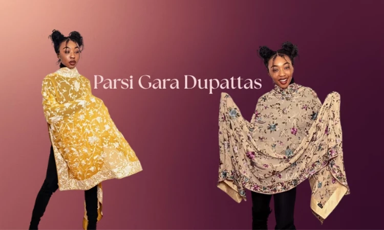 Parsi Gara Dupattas – Traditional Hand-Embroidered Elegance