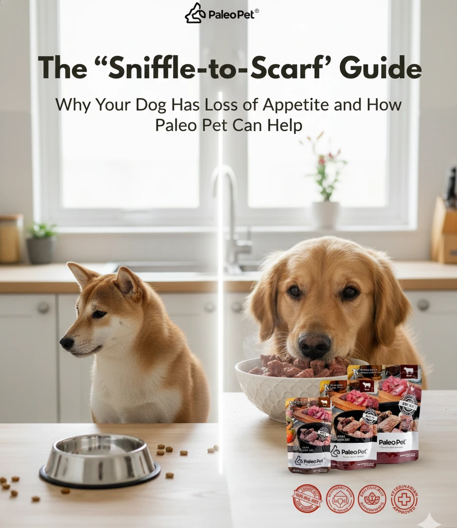 The "Sniffle-to-Scarf" Guide: Why Your Dog Has Loss of Appetite and How Paleo Pet Can Help