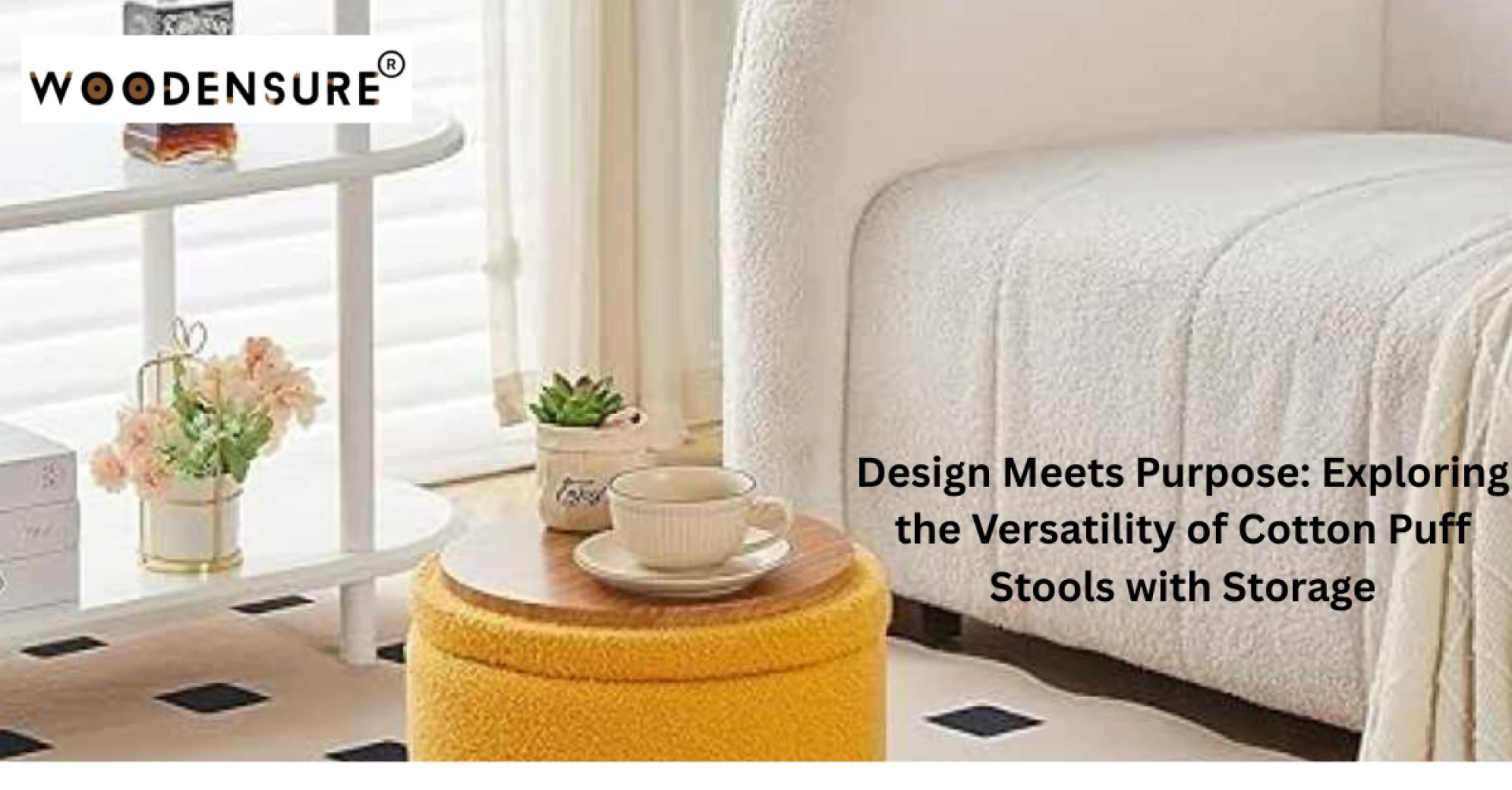 Design Meets Purpose: Exploring the Versatility of Cotton Puff Stools with Storage