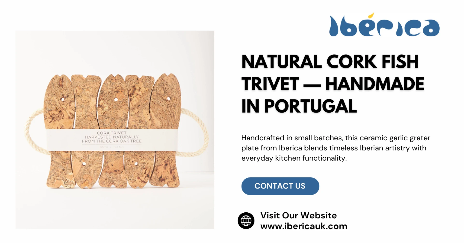 Organic Cork Trivet — Heat-Safe, Lightweight & Eco-Friendly