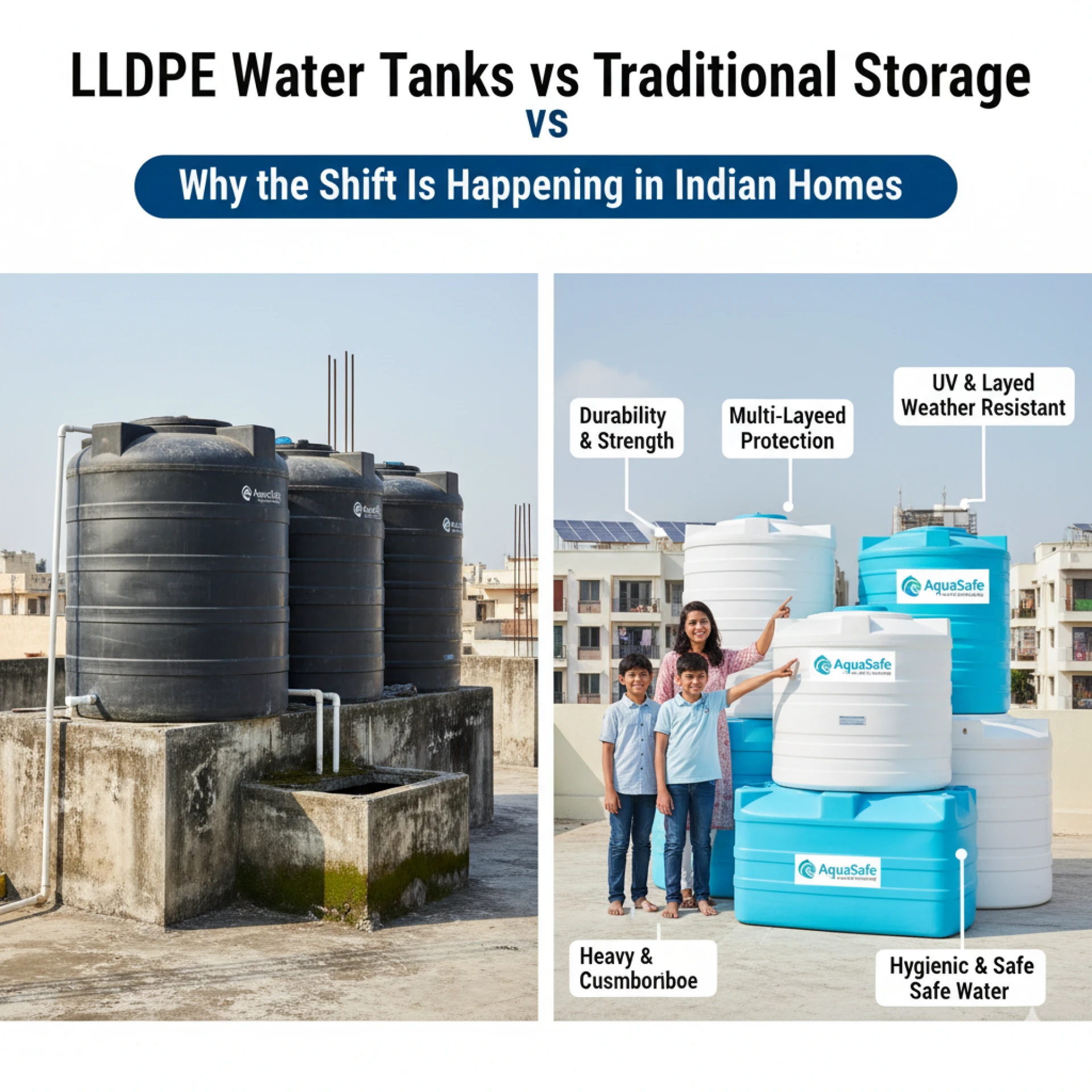 LLDPE Water Tanks vs Traditional Storage: Why the Shift Is Happening in Indian Homes