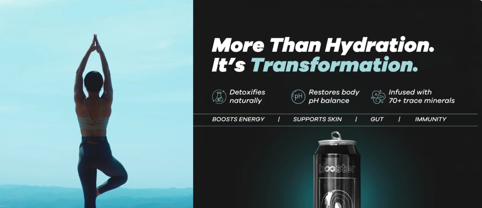 Booster Black Water Drink: Minerals, Detox & pH Balance in Every Sip