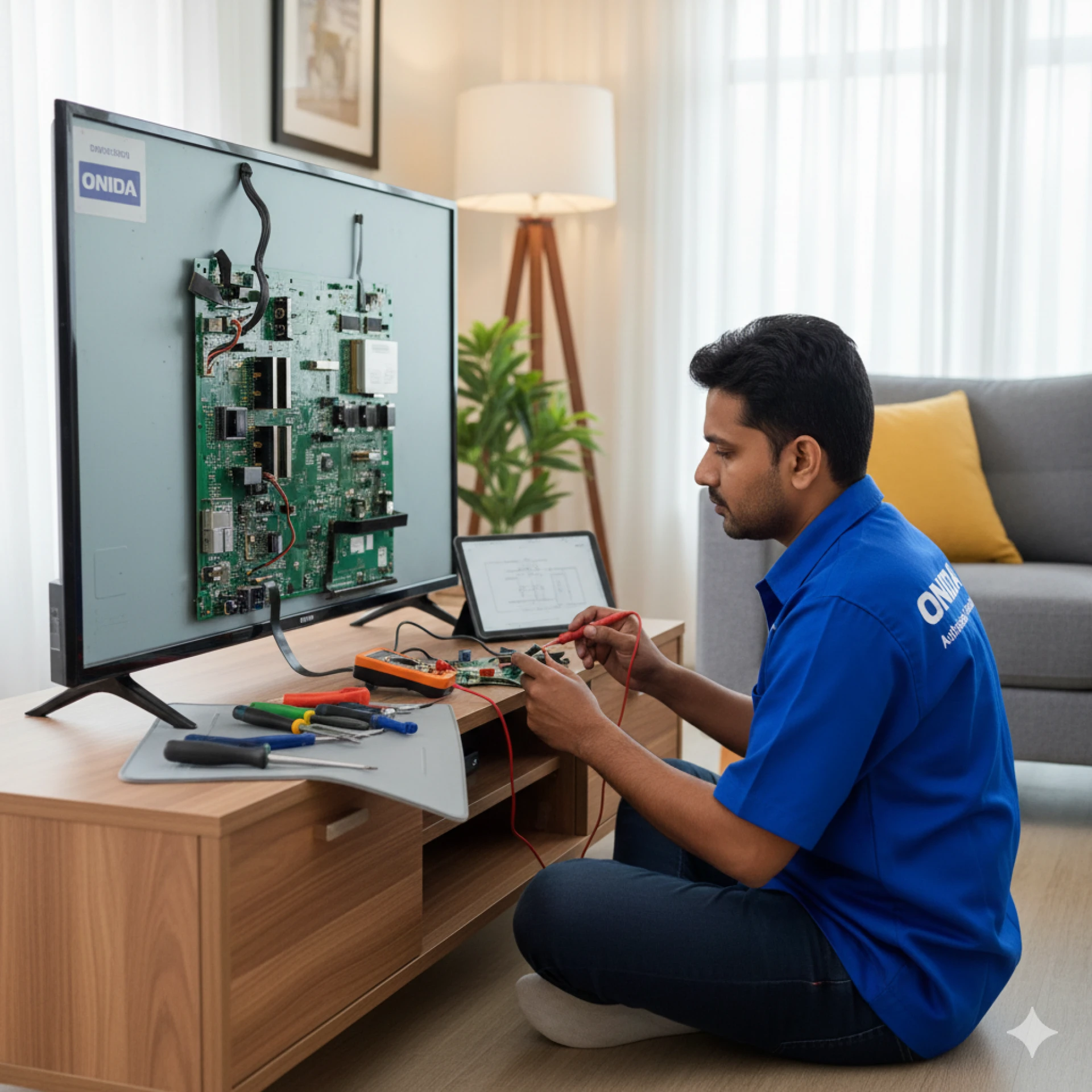 Does Onida TV Service Center Use Genuine Spare Parts for All Repairs?