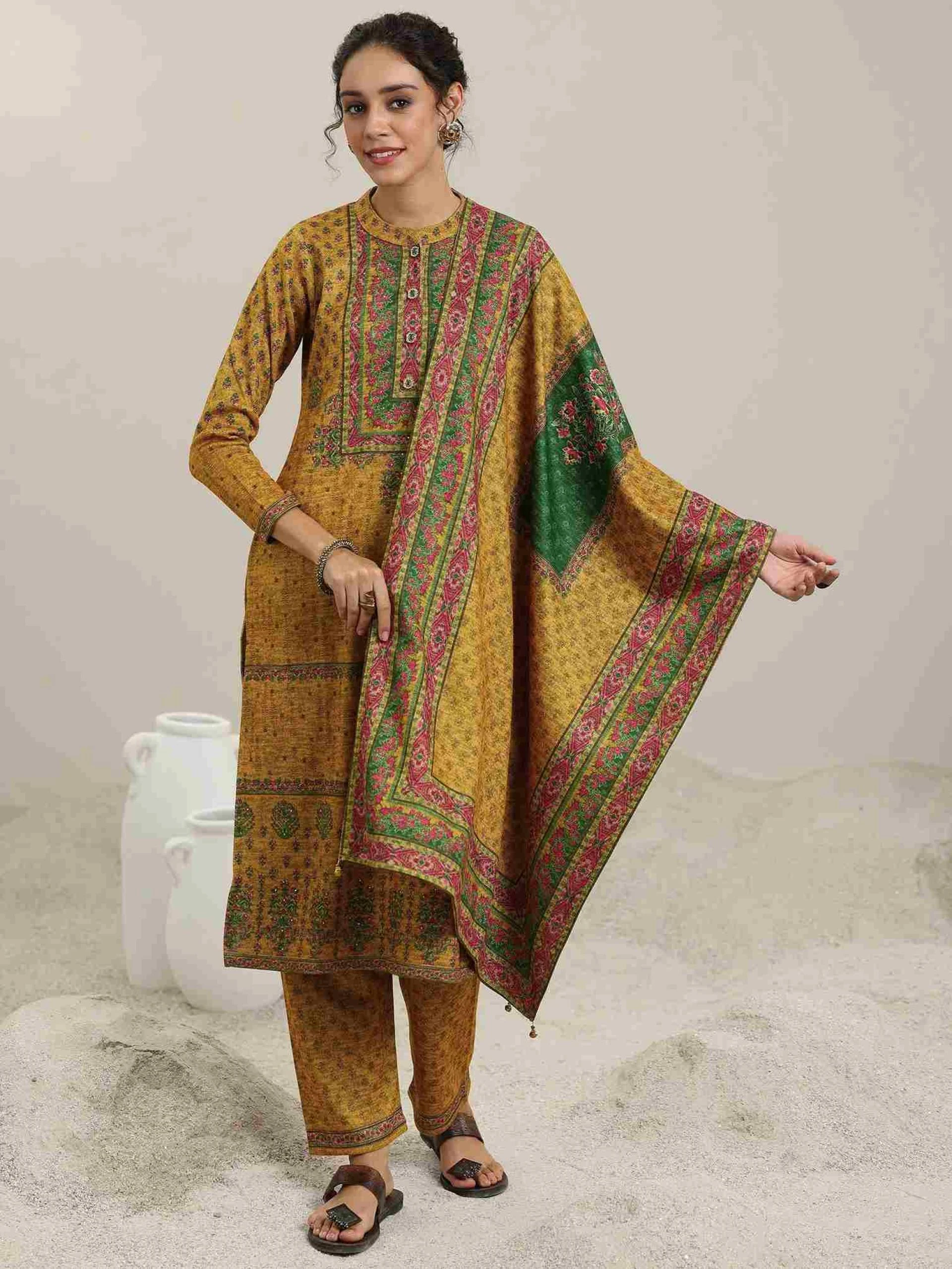 Trendy and Comfortable Woolen Kurta Set for Ladies at Libas