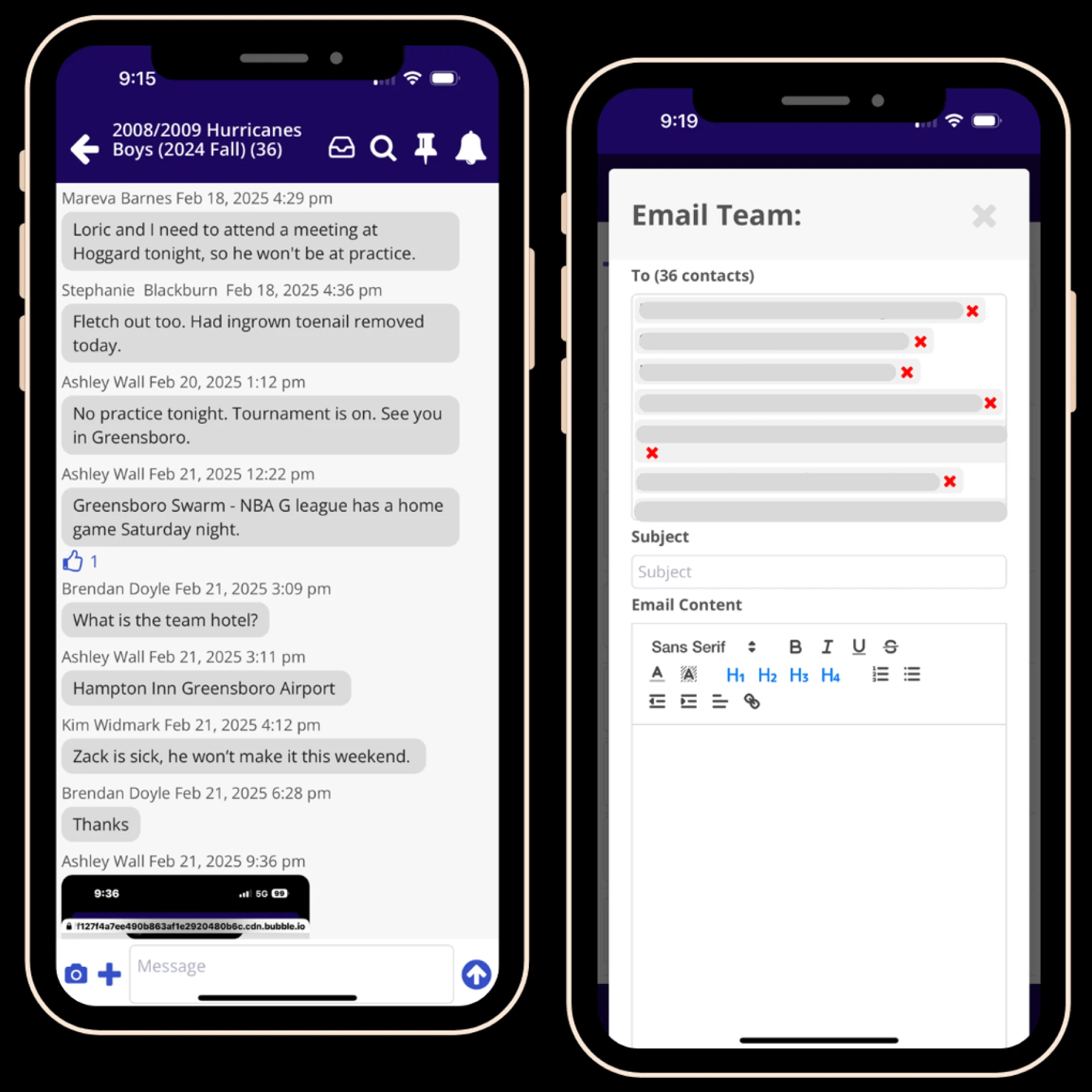 Why Use a Sports Team Communication App for Event Planning