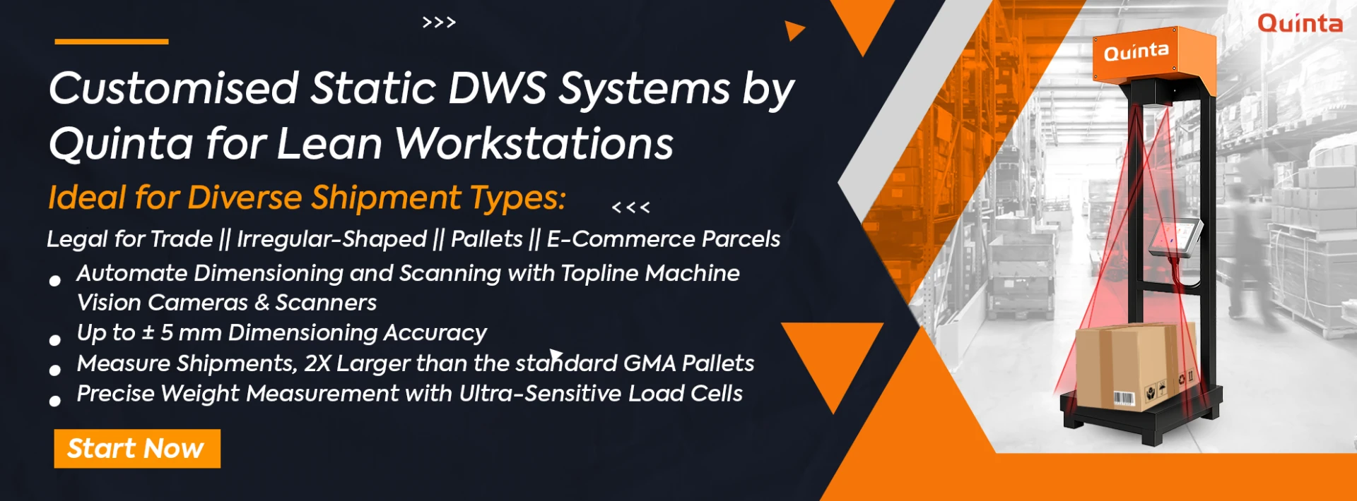 Static DWS System for Intralogistics Automation