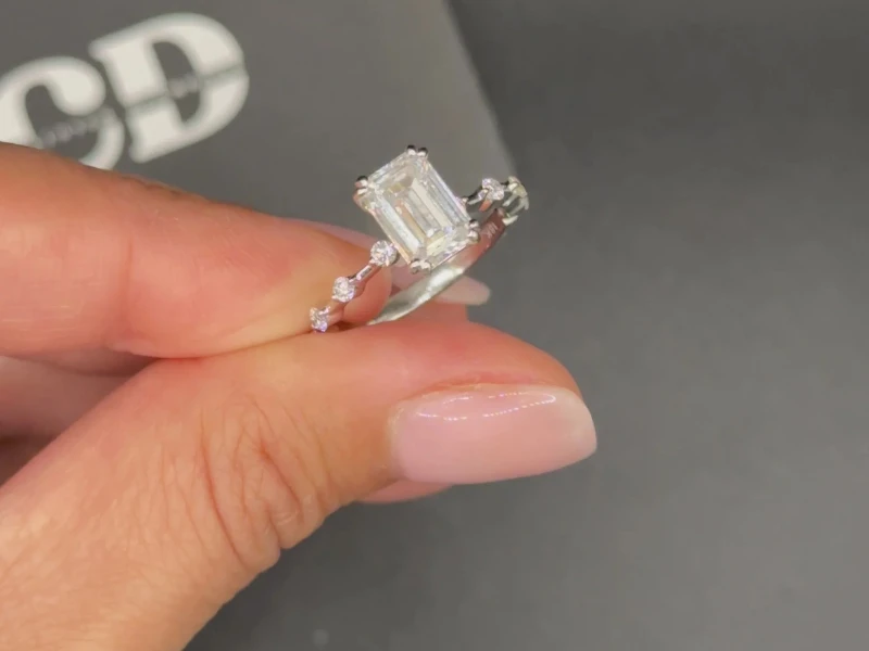 Contemporary Luxury with Lasting Meaning: The 2 Carat Dot-Dash Side-Stone Diamond Ring