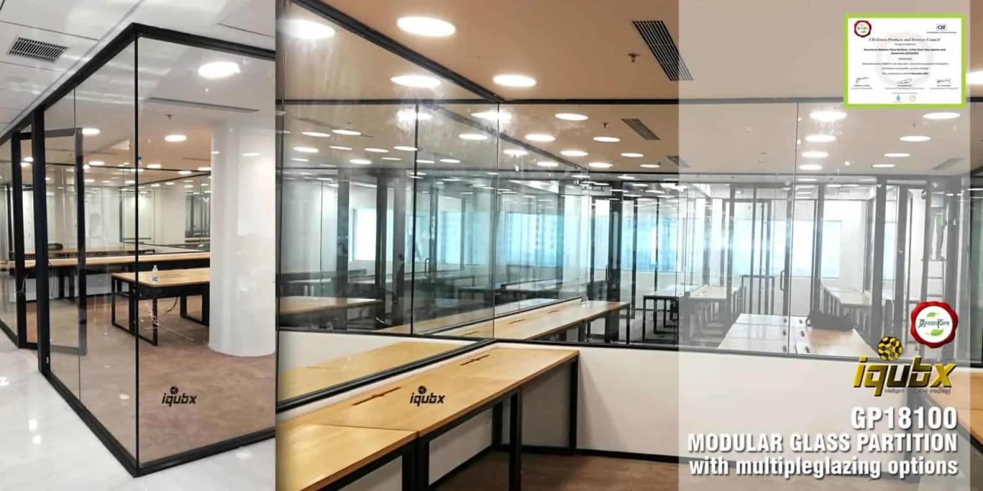 Aluminium Office Partitions Designs by IQUBX: Modern Workspace Solutions for Smart Offices