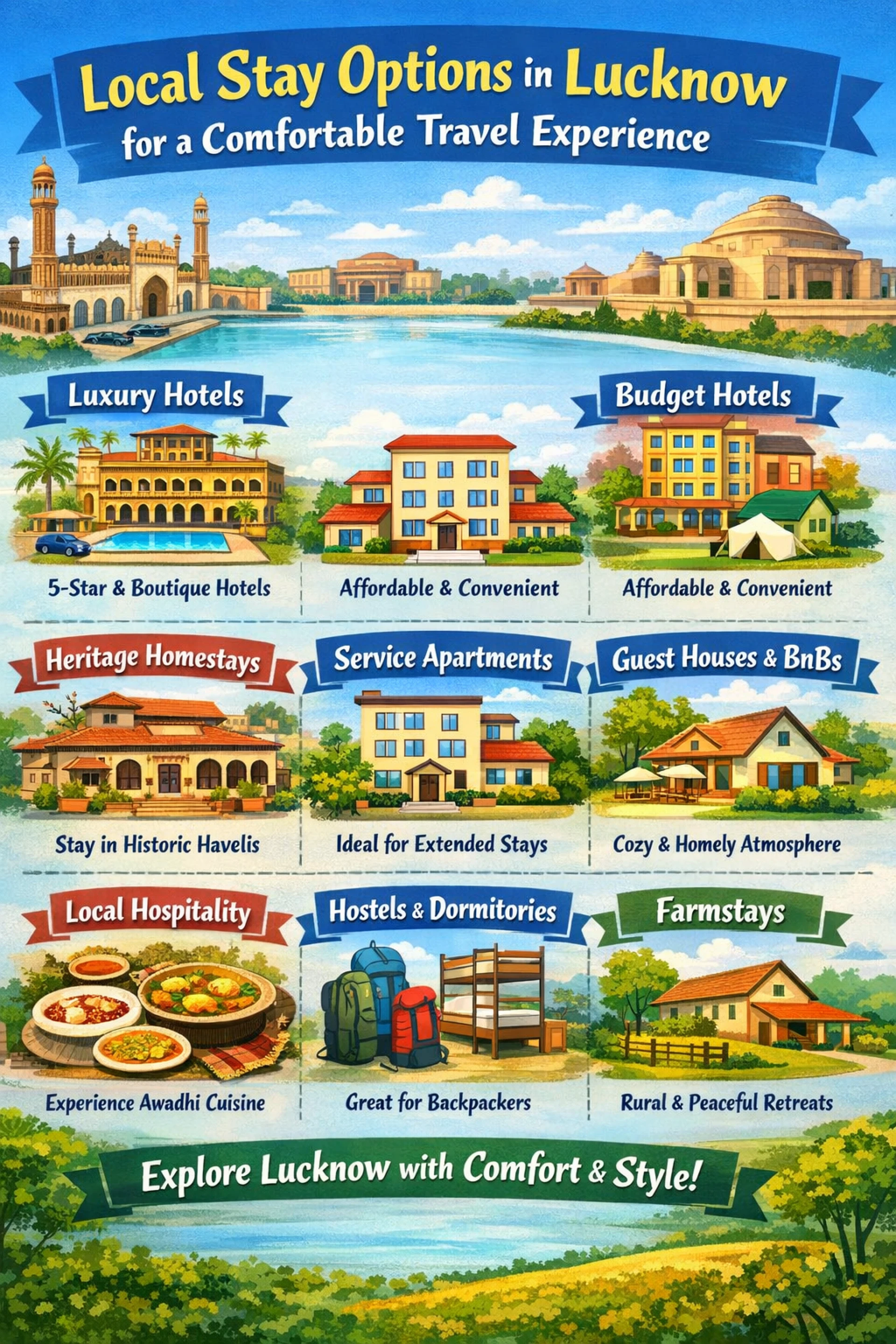 Local Stay Options in Lucknow for a Comfortable Travel Experience