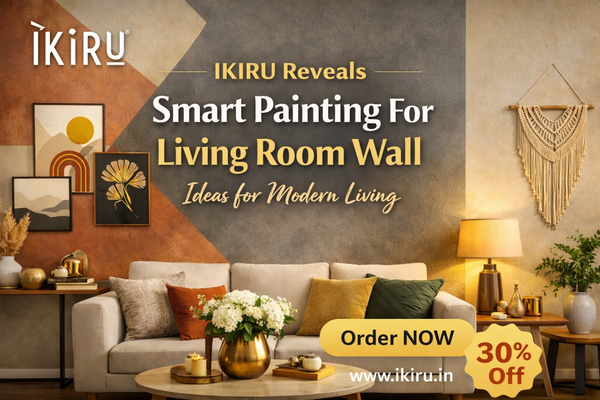 IKIRU Reveals Smart Painting For Living Room Wall Ideas for Modern Living