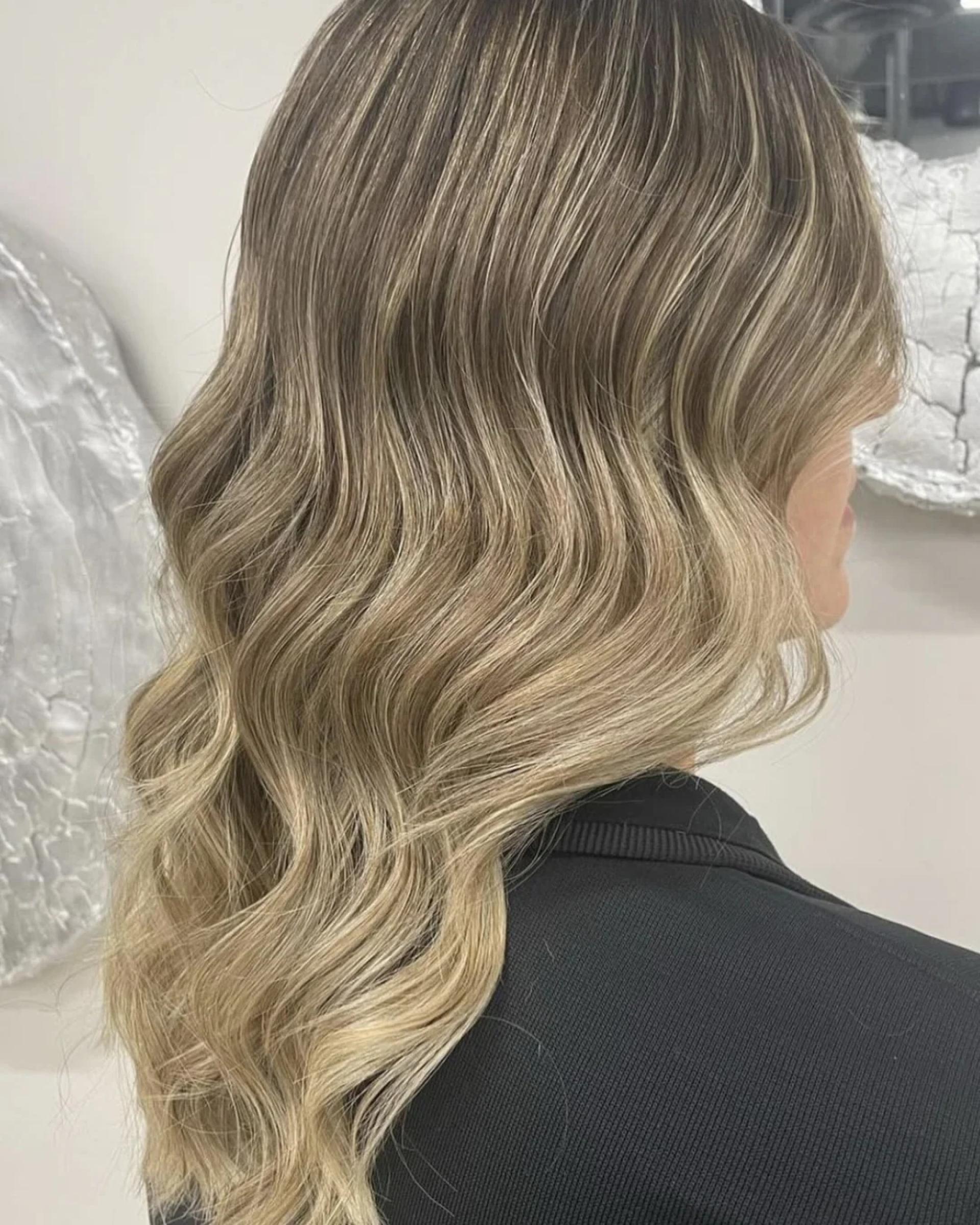 Modern Hair Coloring with Natural Gradient Highlights