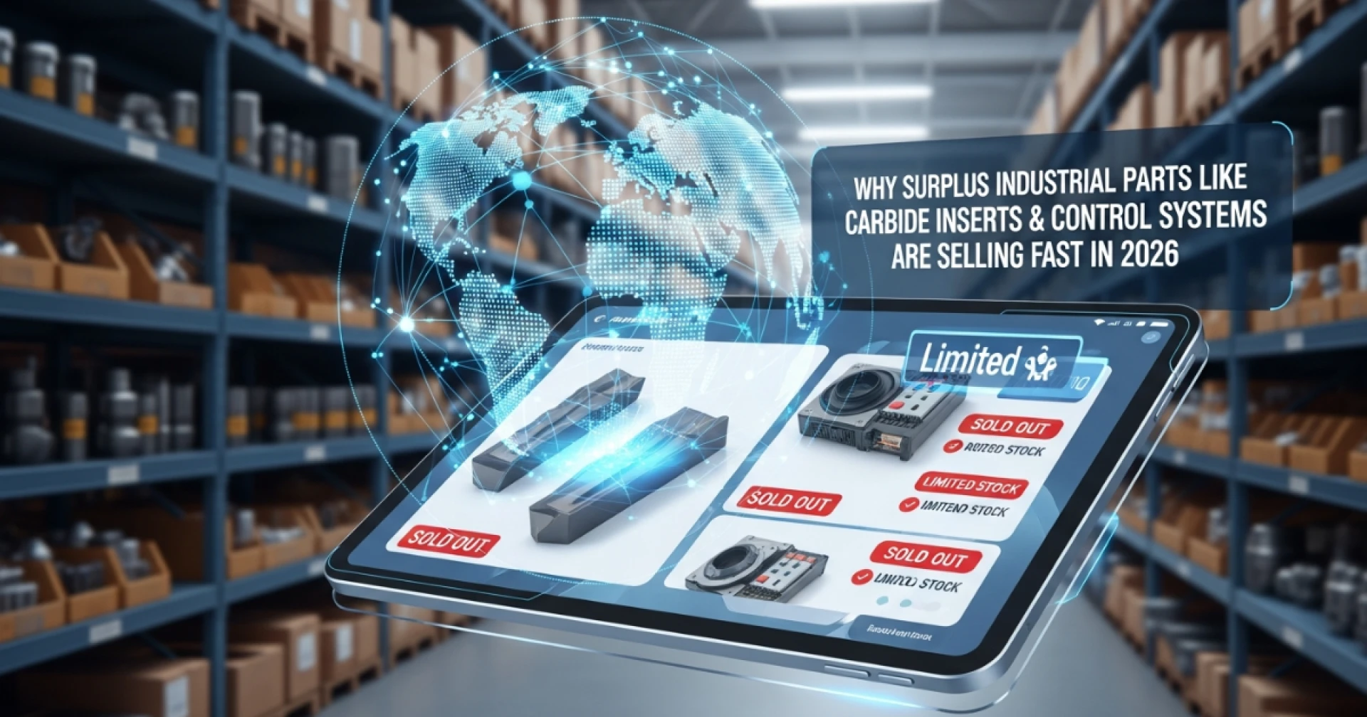 Why Surplus Industrial Parts Like Carbide Inserts & Control Systems Are Selling Fast in 2026