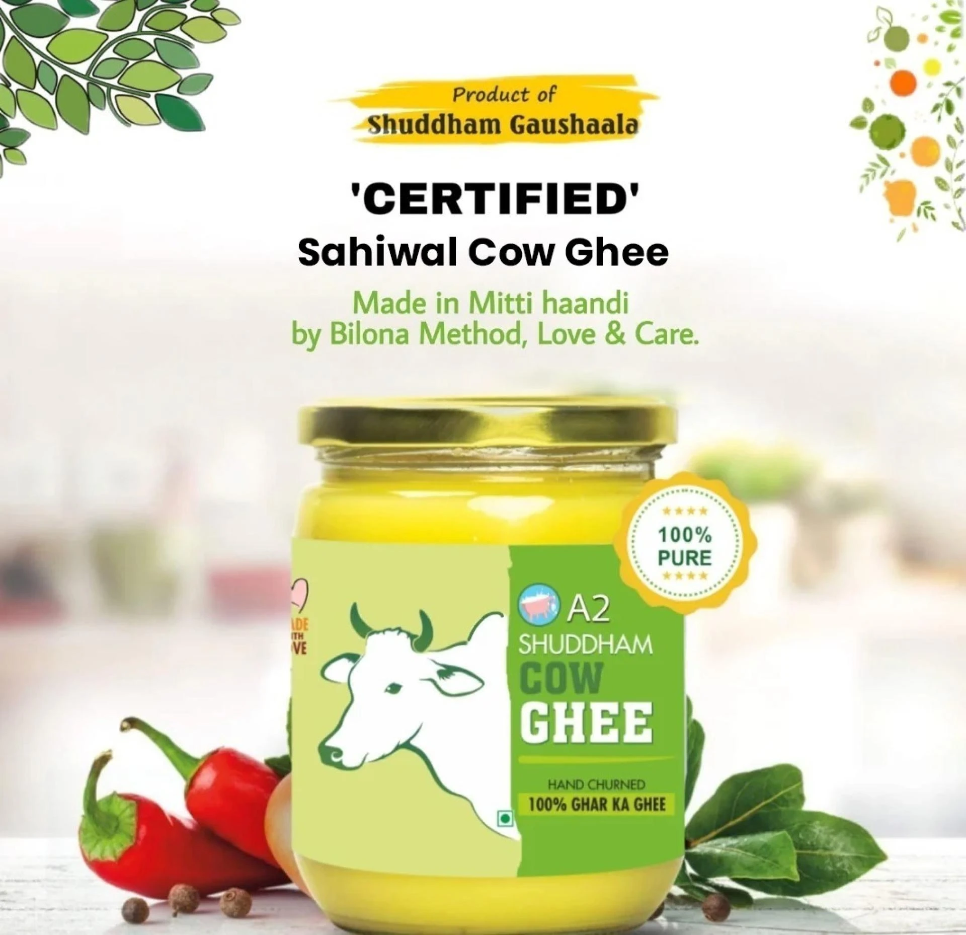 100% Sahiwal Cow Ghee: A Pure Desi Superfood for Health and Wellness