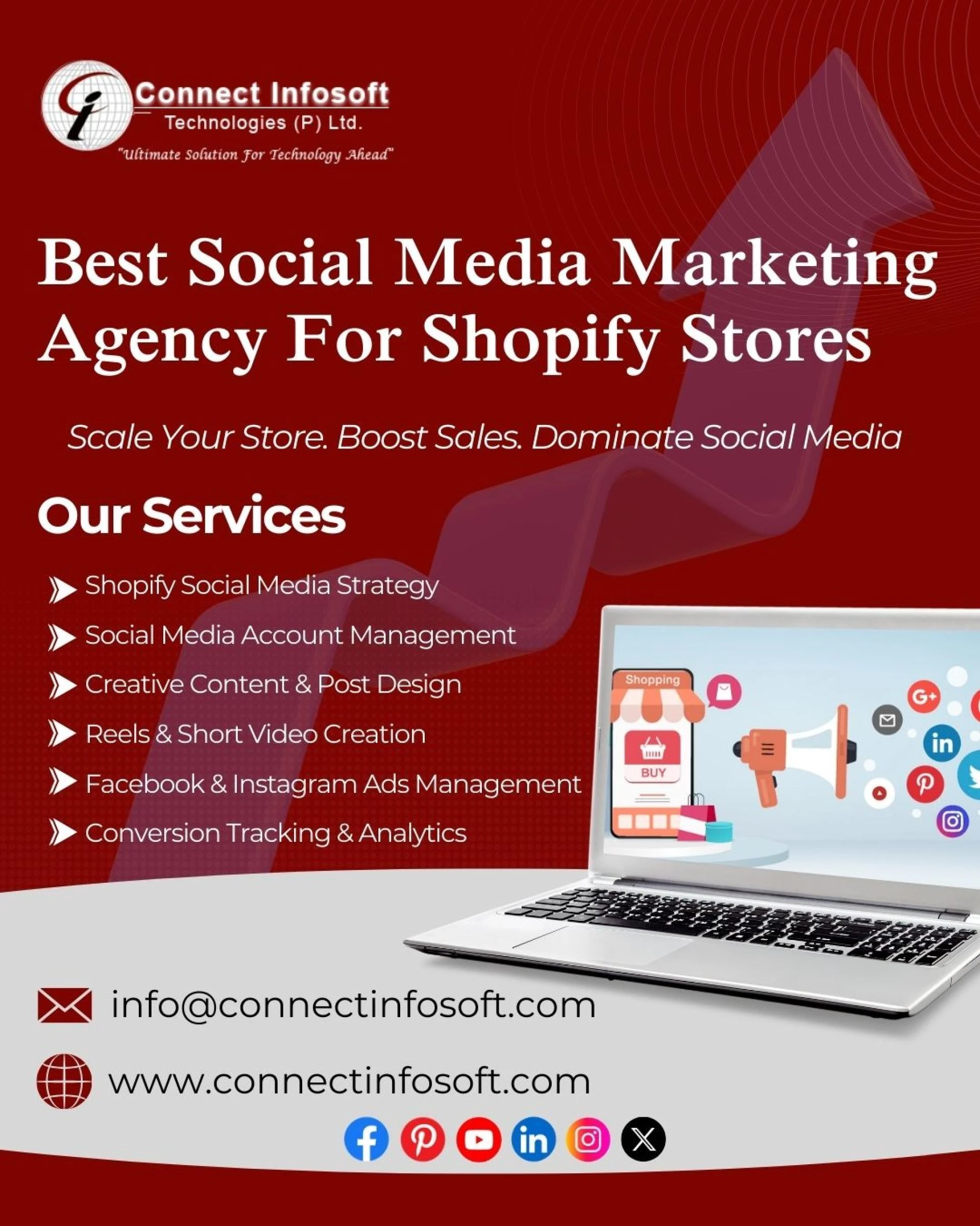 Best Social Media Marketing Agency for Shopify Stores: How Connect Infosoft Helps You Sales and Brand Visibility 