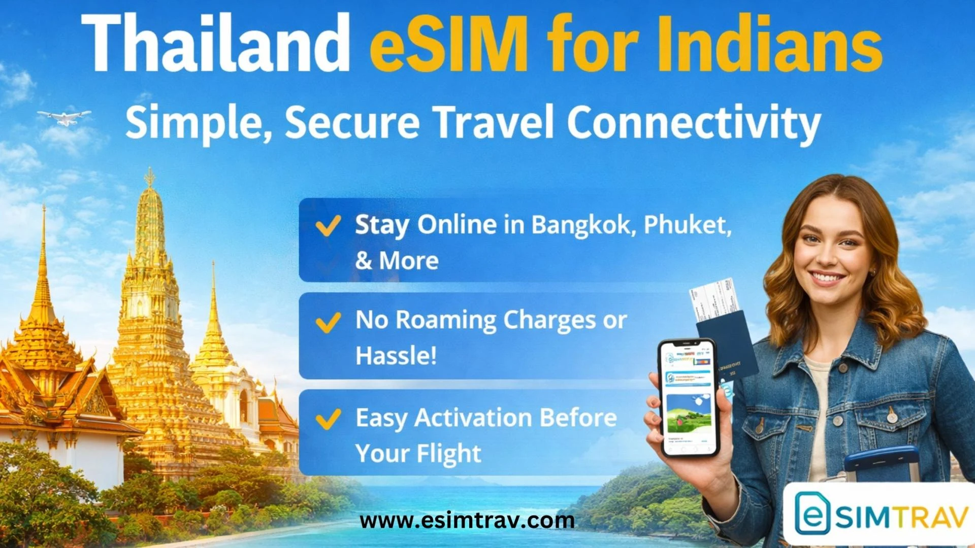 Thailand eSIM for Indians – Simple, Secure Travel Connectivity