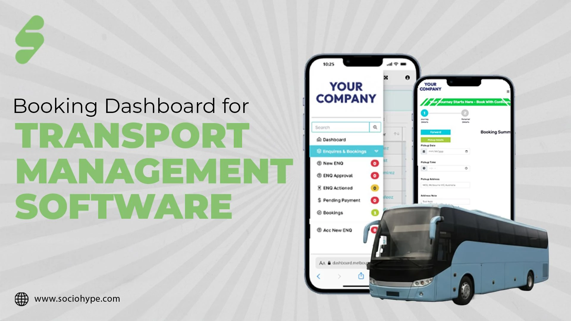Smart Transport Booking Dashboard Software
