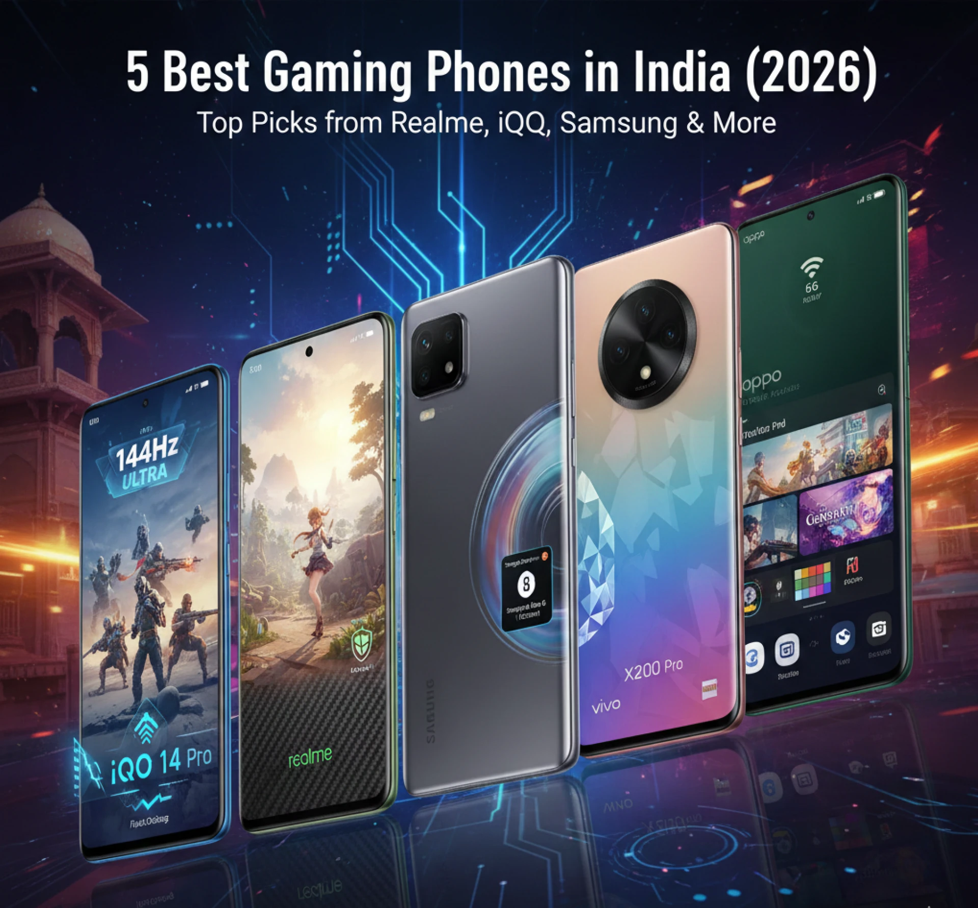 Draft: My P5 Best Gaming Phones in India (2026): Top Picks from Realme, iQOO, Samsung & More​​​​​​​ ost Title