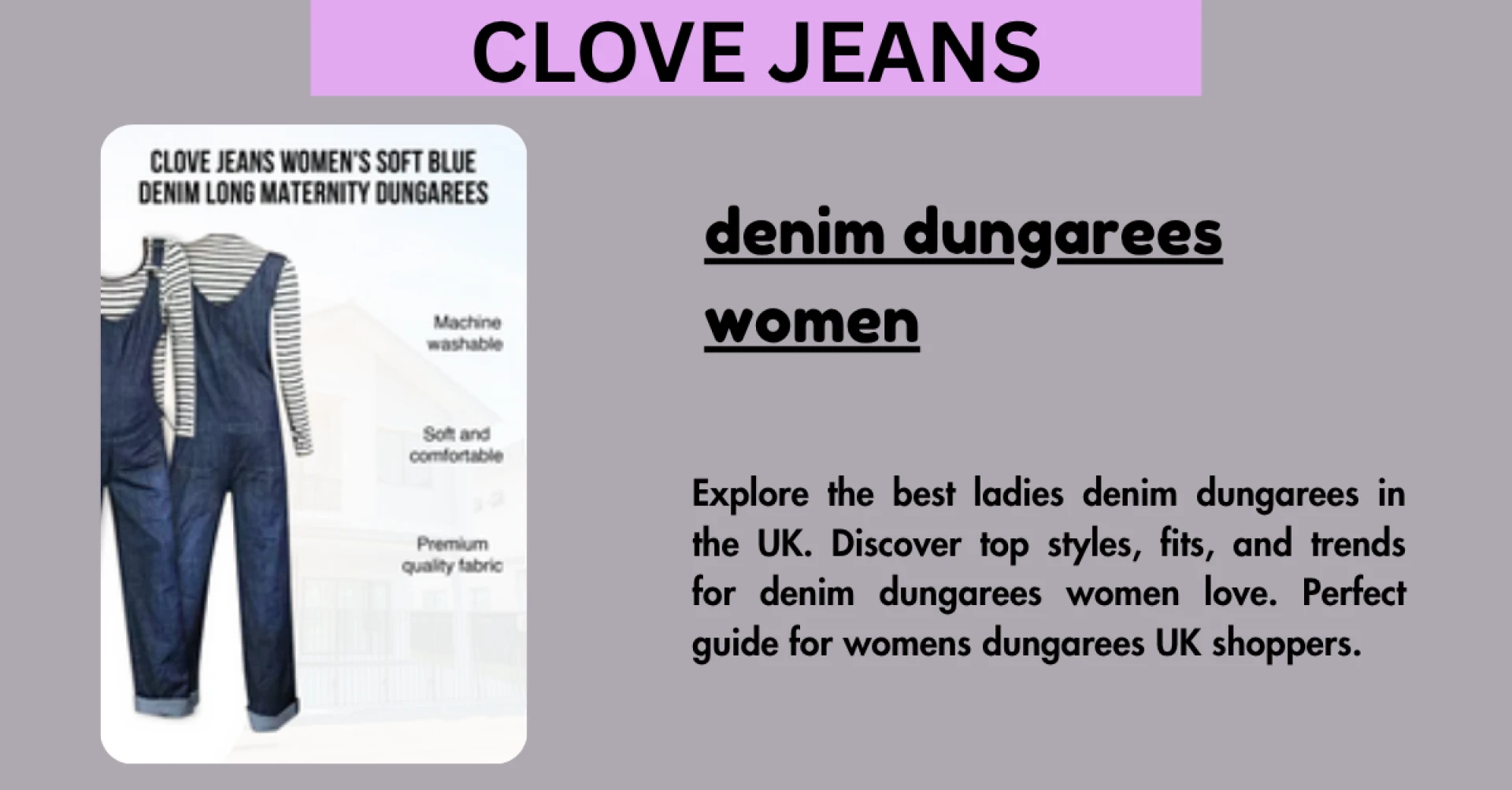 Top 7 Best Dungarees for Women in the UK - Style, Comfort, and Everyday Wear by Clove Jeans