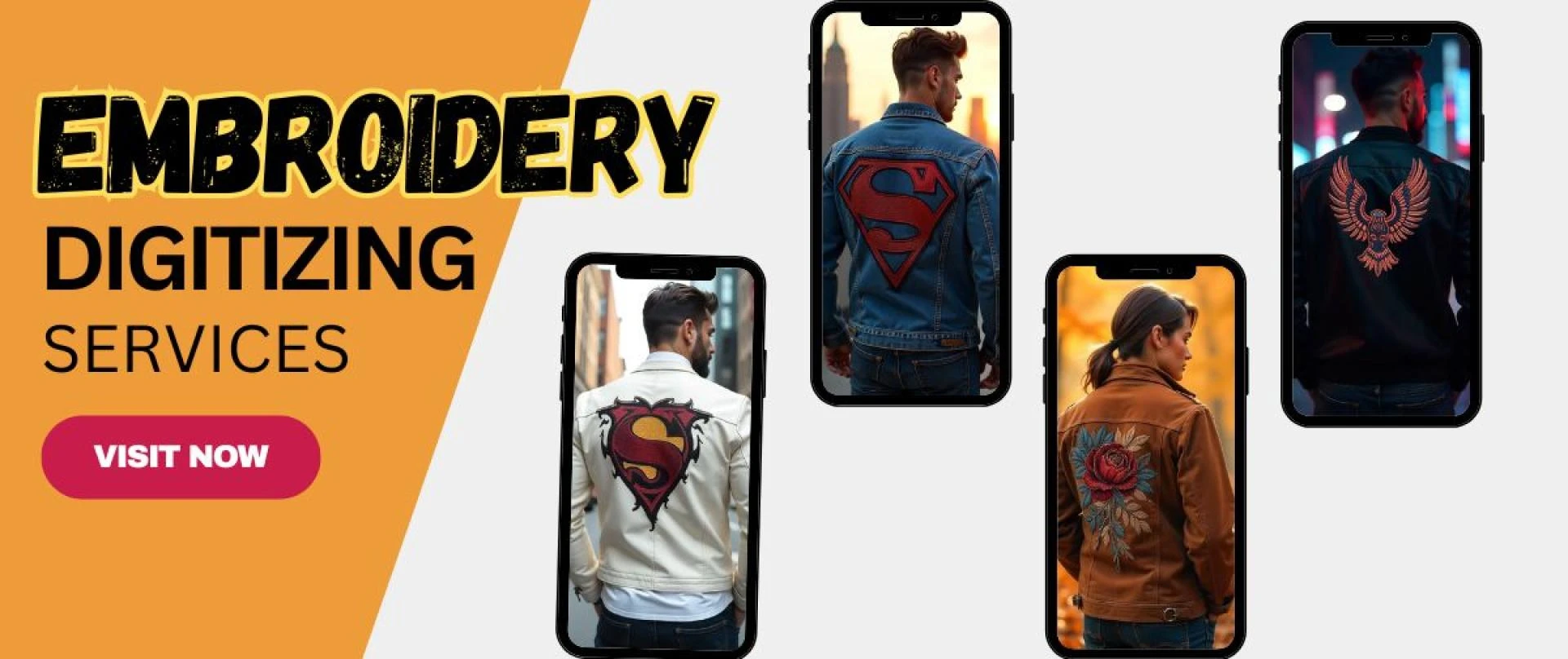 Name Patch Embroidery & Jacket Back Embroidery Designs