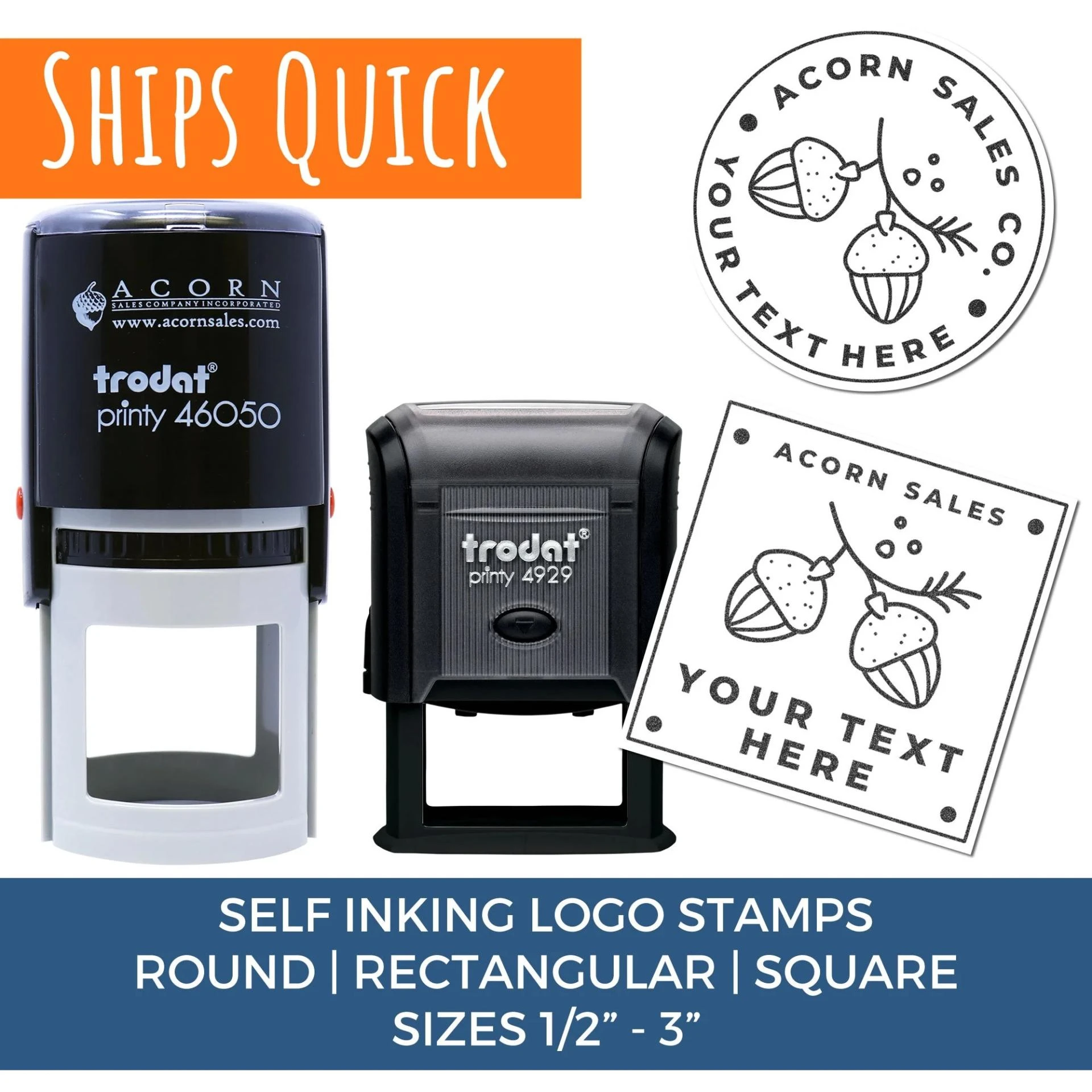 Custom Business Logo Stamps for Branding and Stationery		