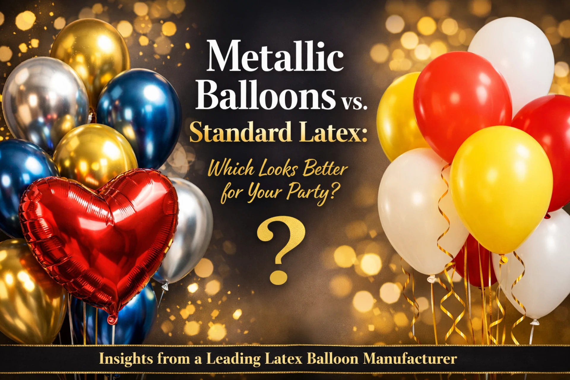 Metallic Balloons vs. Standard Latex: Which Looks Better for Your Party?