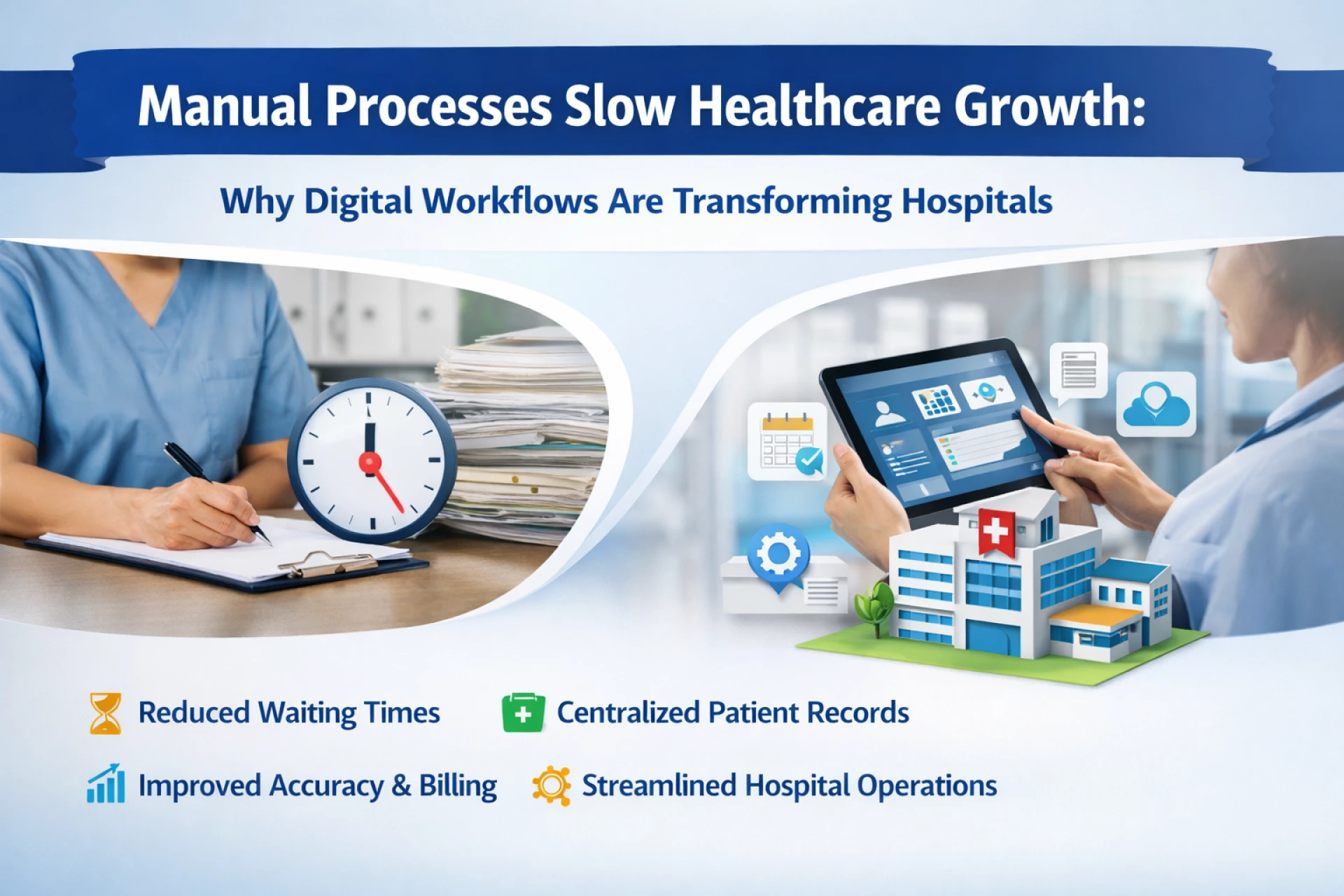 Manual Processes Slow Healthcare Growth: Why Digital Workflows Are Transforming Hospitals