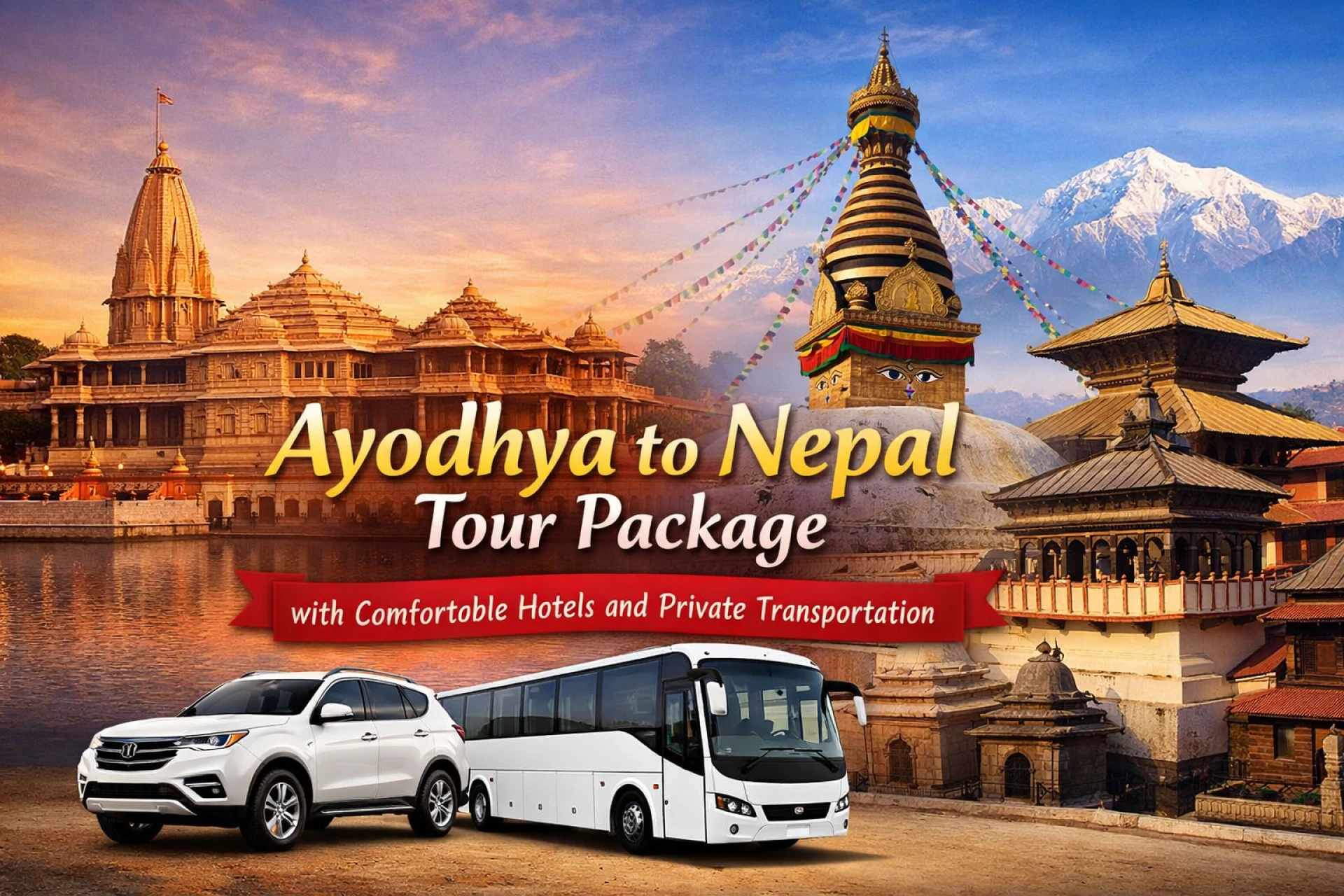 Ayodhya to Nepal Tour Package with Comfortable Hotels and Private Transportation