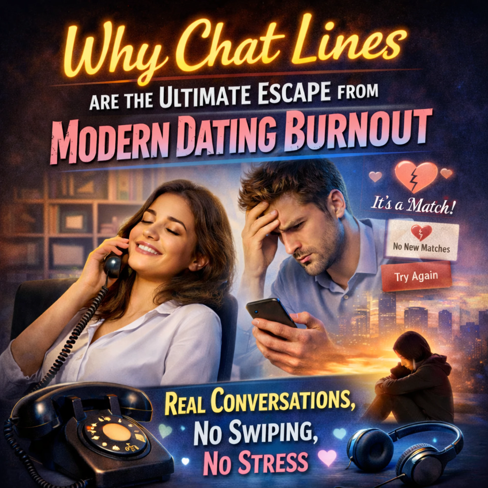 Why Chat Lines Are the Ultimate Escape from Modern Dating Burnout