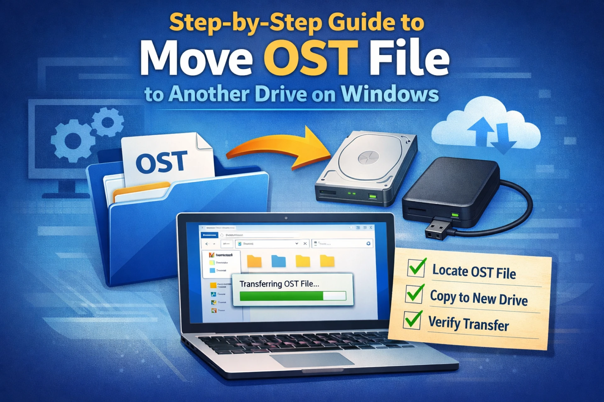 Step-by-Step Guide to Move OST File to Another Drive on Windows