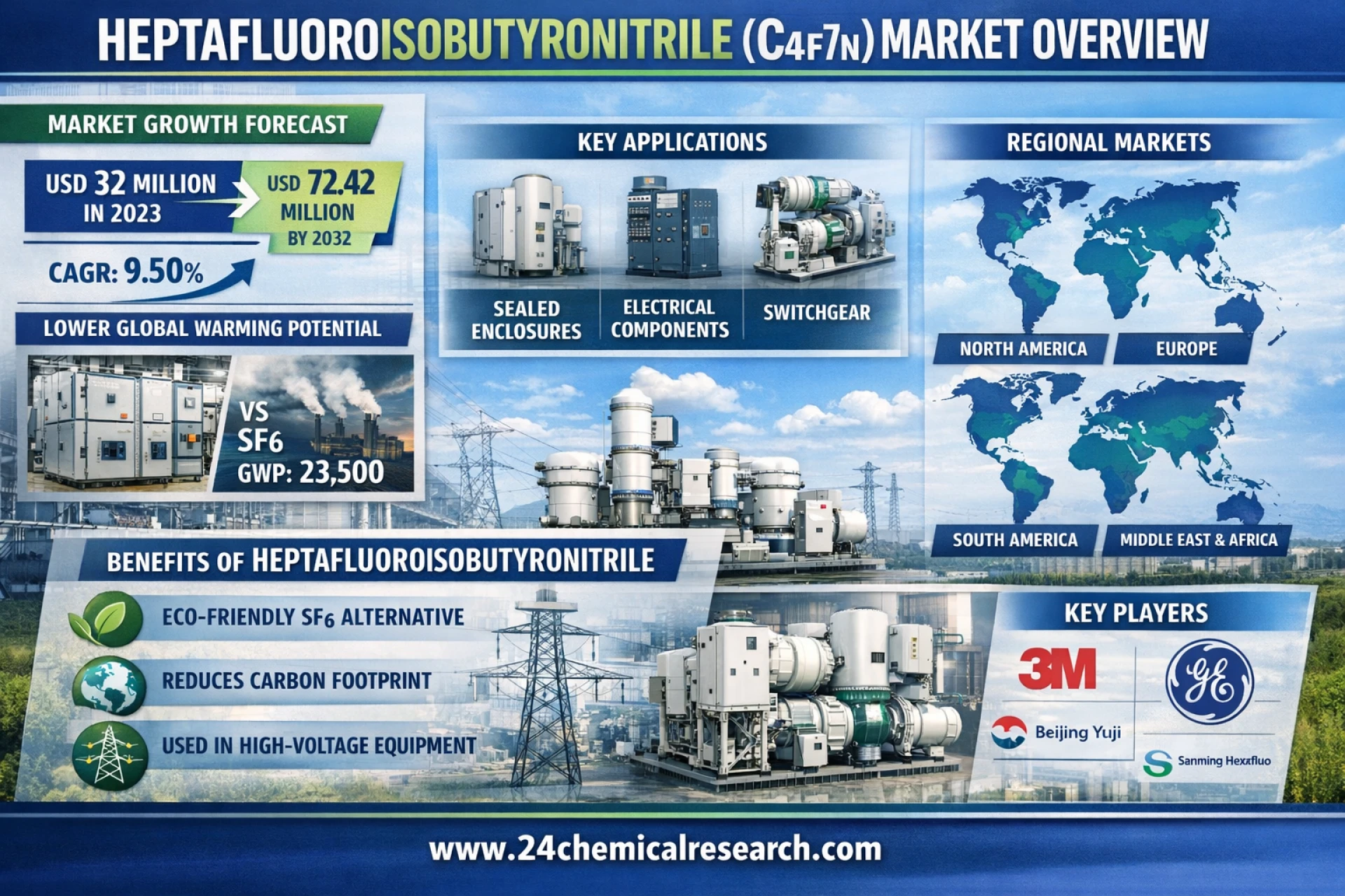 Why North America dominating Global Heptafluoroisobutyronitrile US electrical infrastructure? 
