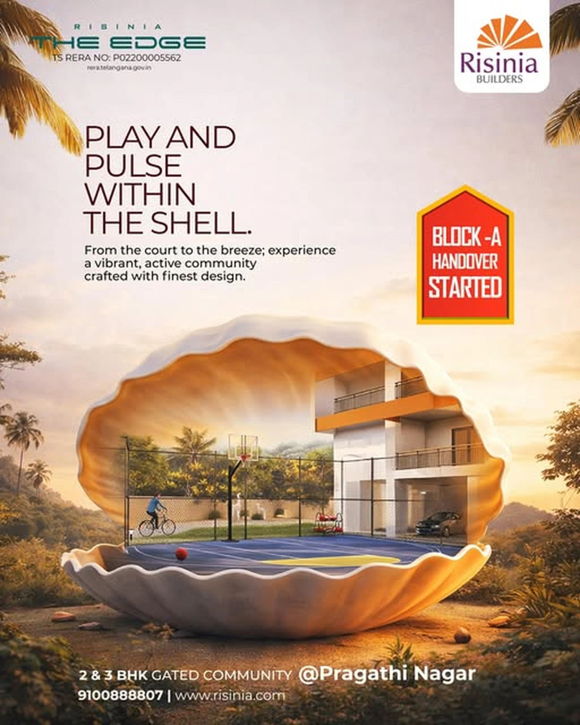 2 Bhk Flats For Sale In Pragathi Nagar | The Edge by Risinia