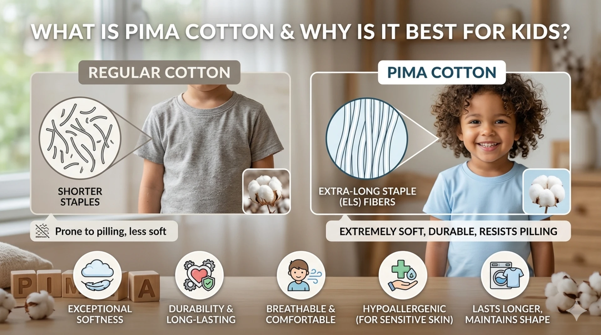 What Is Pima Cotton and Why Is It Best for Kids?