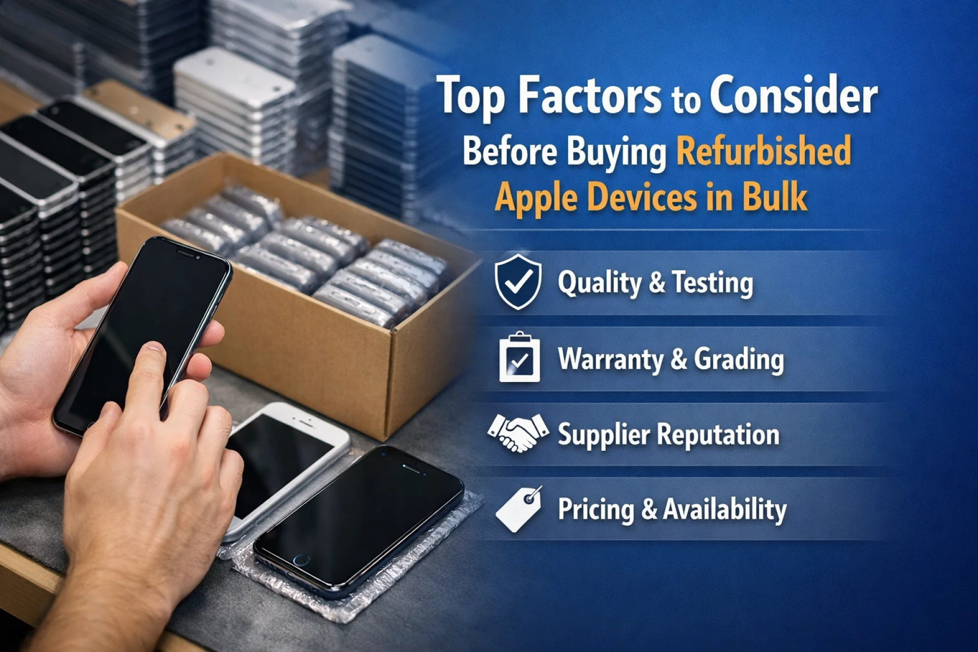 Top Factors to Consider Before Buying Refurbished Apple Devices in Bulk