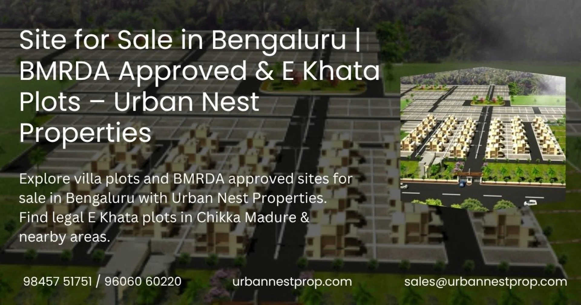  🏡E Khata Plots for Sale in Bengaluru – Secure Your Dream Land