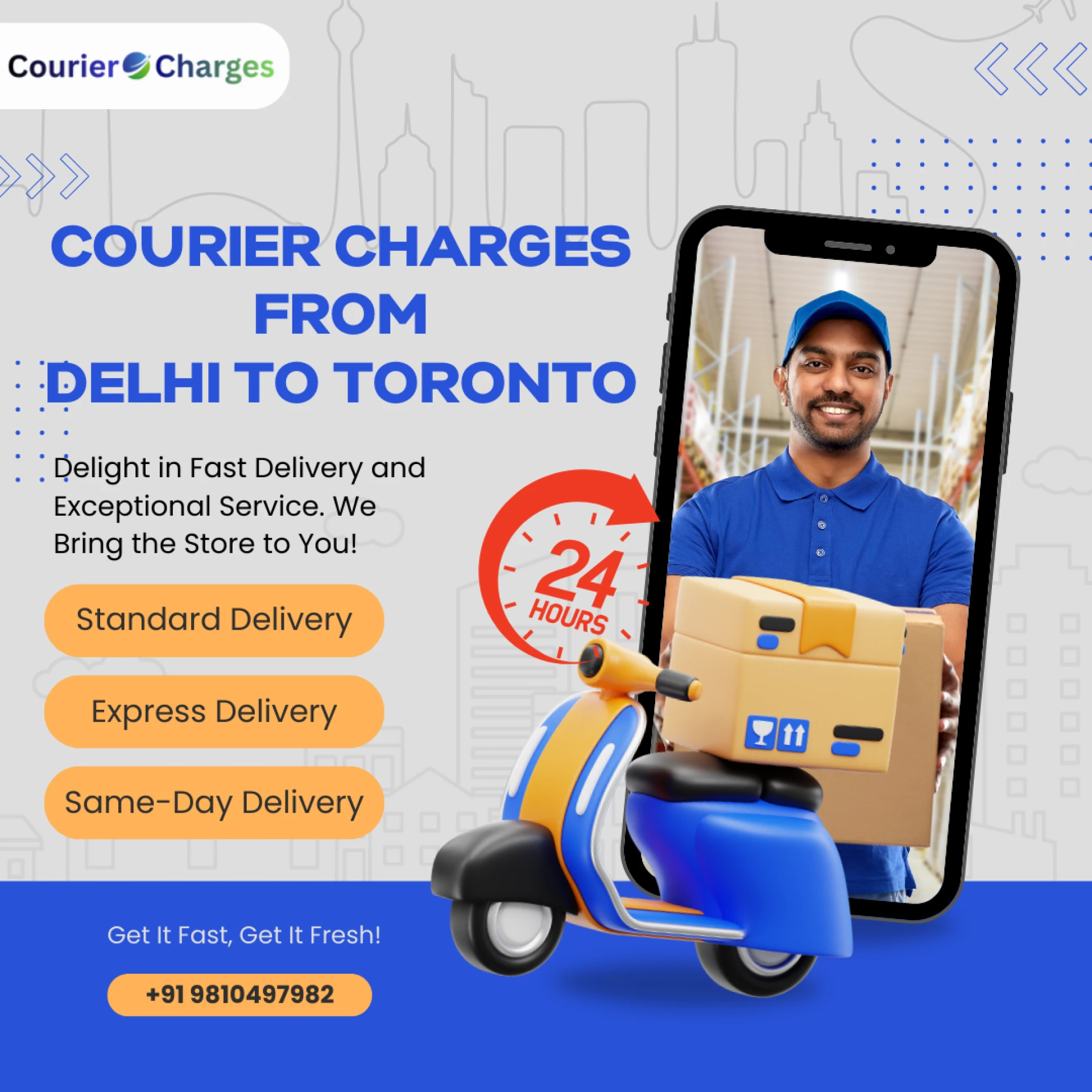 Courier Charges From Delhi To Toronto | Complete International Shipping Guide
