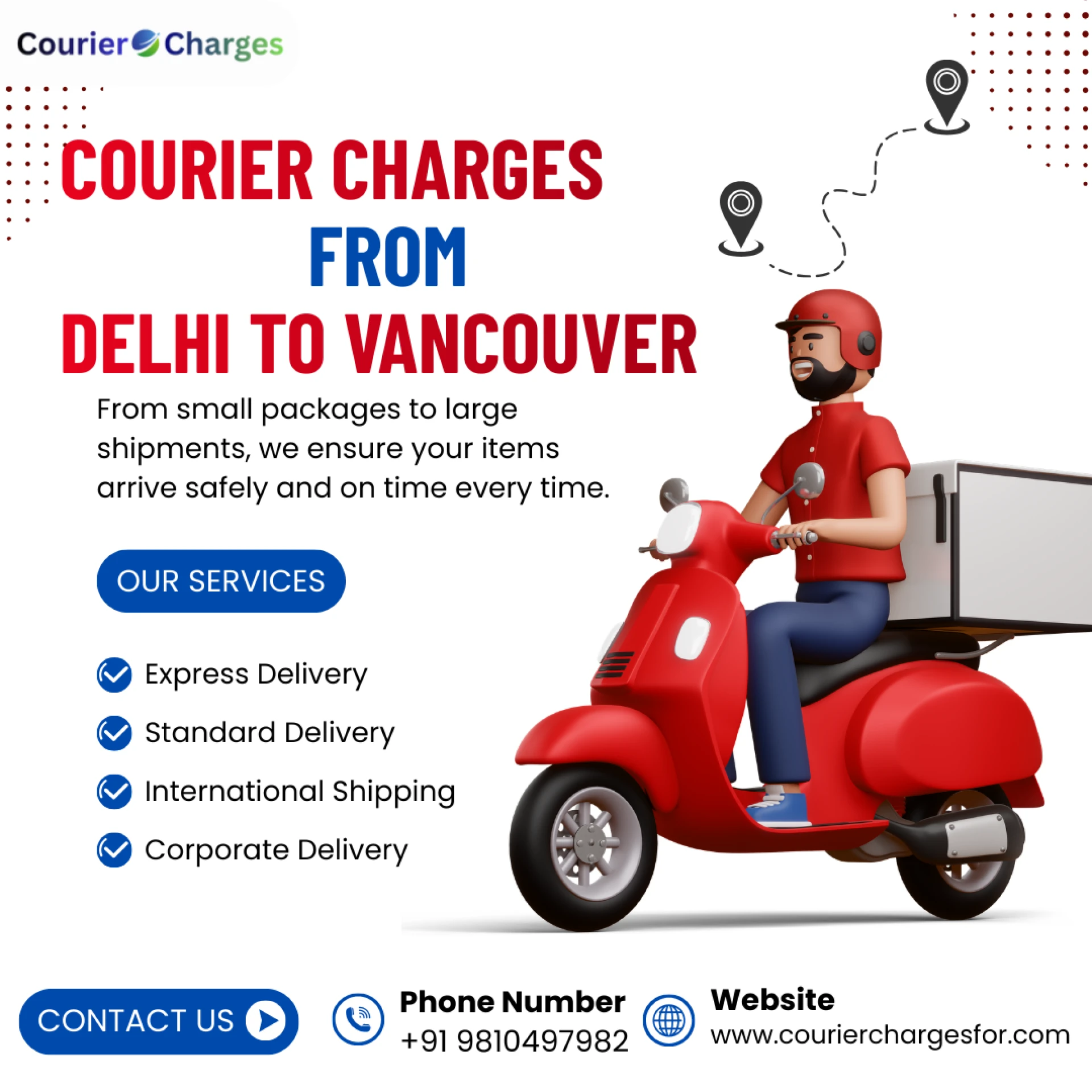 Courier Charges From Delhi To Vancouver | Complete International Shipping Guide