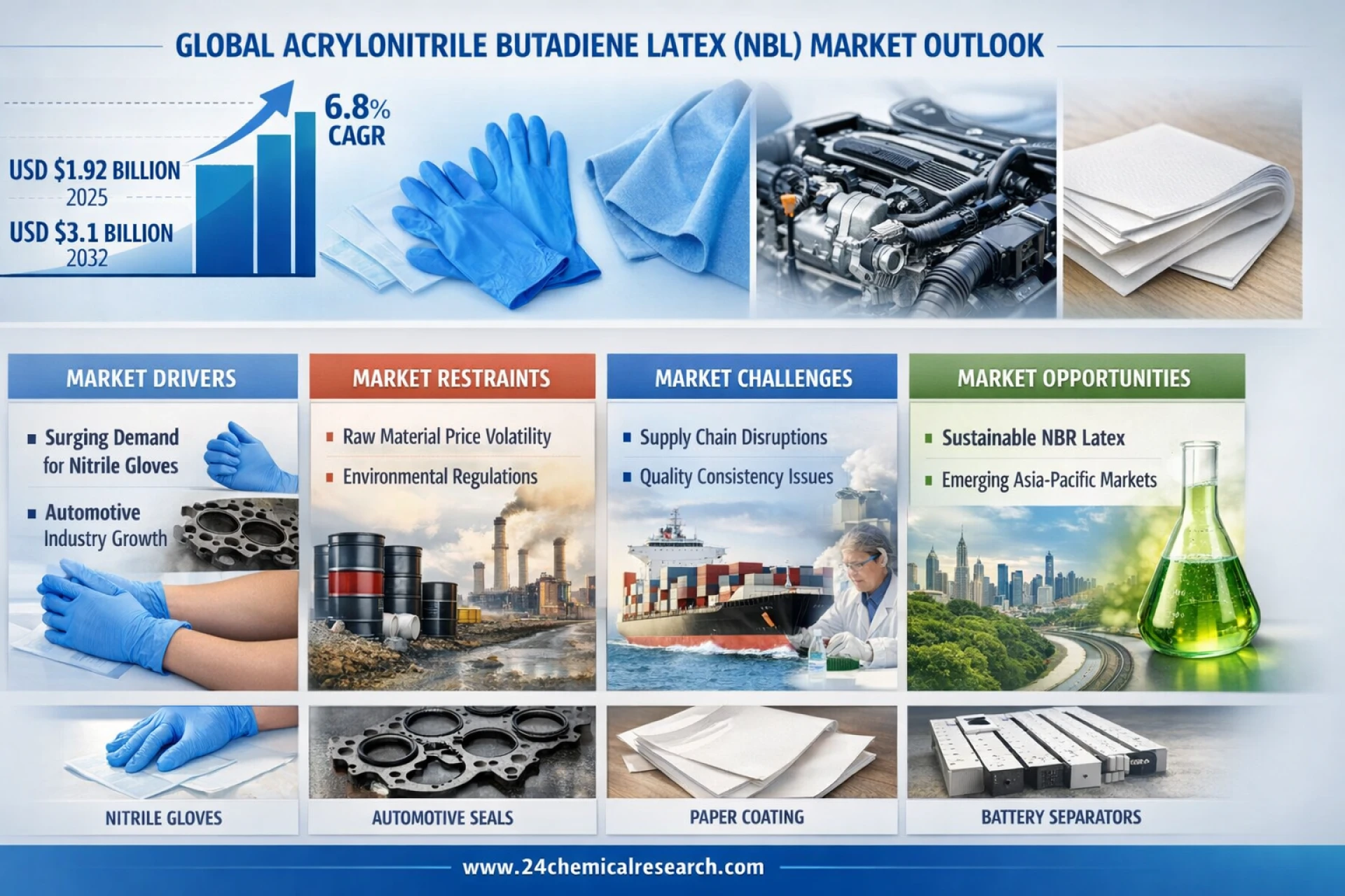 A USD 3.1 Billion Opportunity in Acrylonitrile Butadiene Latex Market