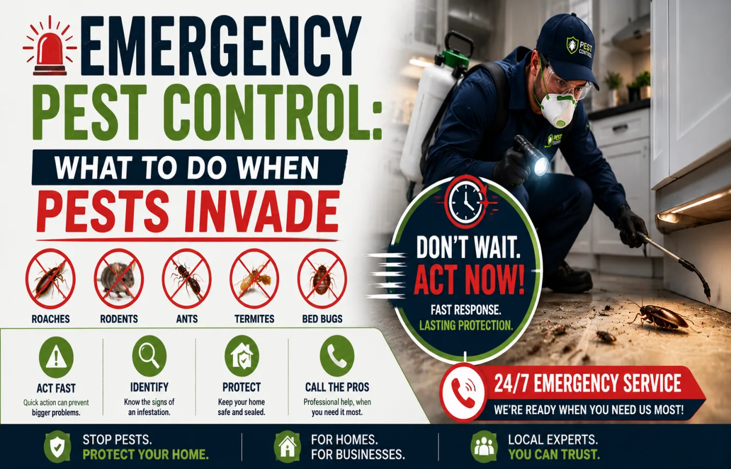 Emergency Pest Control: What to Do When Pests Invade Your Home