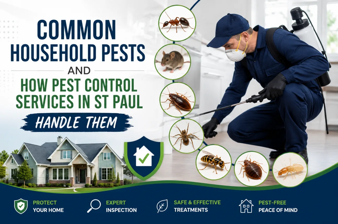 Common Household Pests and How Pest Control Services in St Paul Handle Them