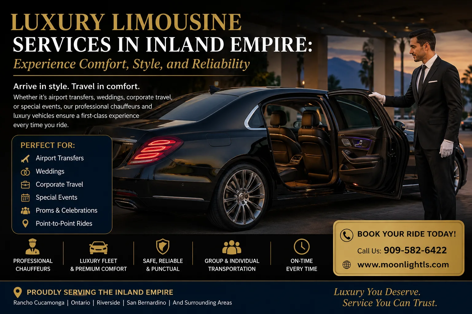 Luxury Limousine Services in Inland Empire: Experience Comfort, Style, and Reliability