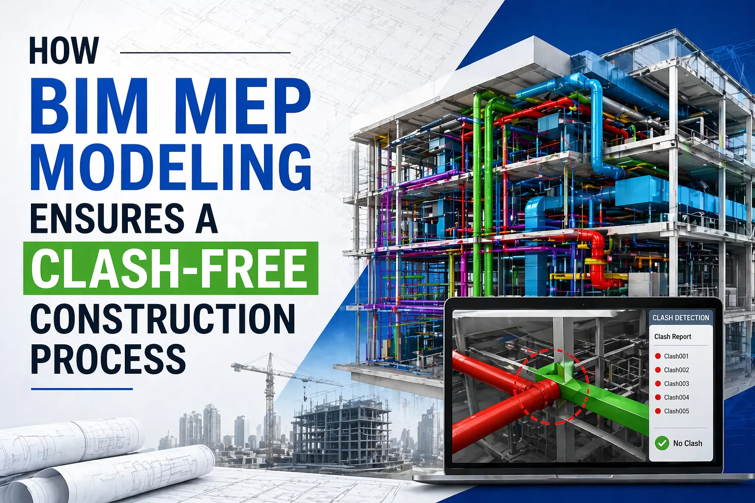 How BIM MEP Modeling Ensures a Clash-Free Construction Process