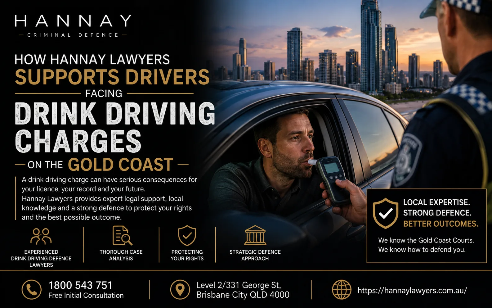 How Hannay Lawyers Supports Drivers Facing Drink Driving Charges on the Gold Coast