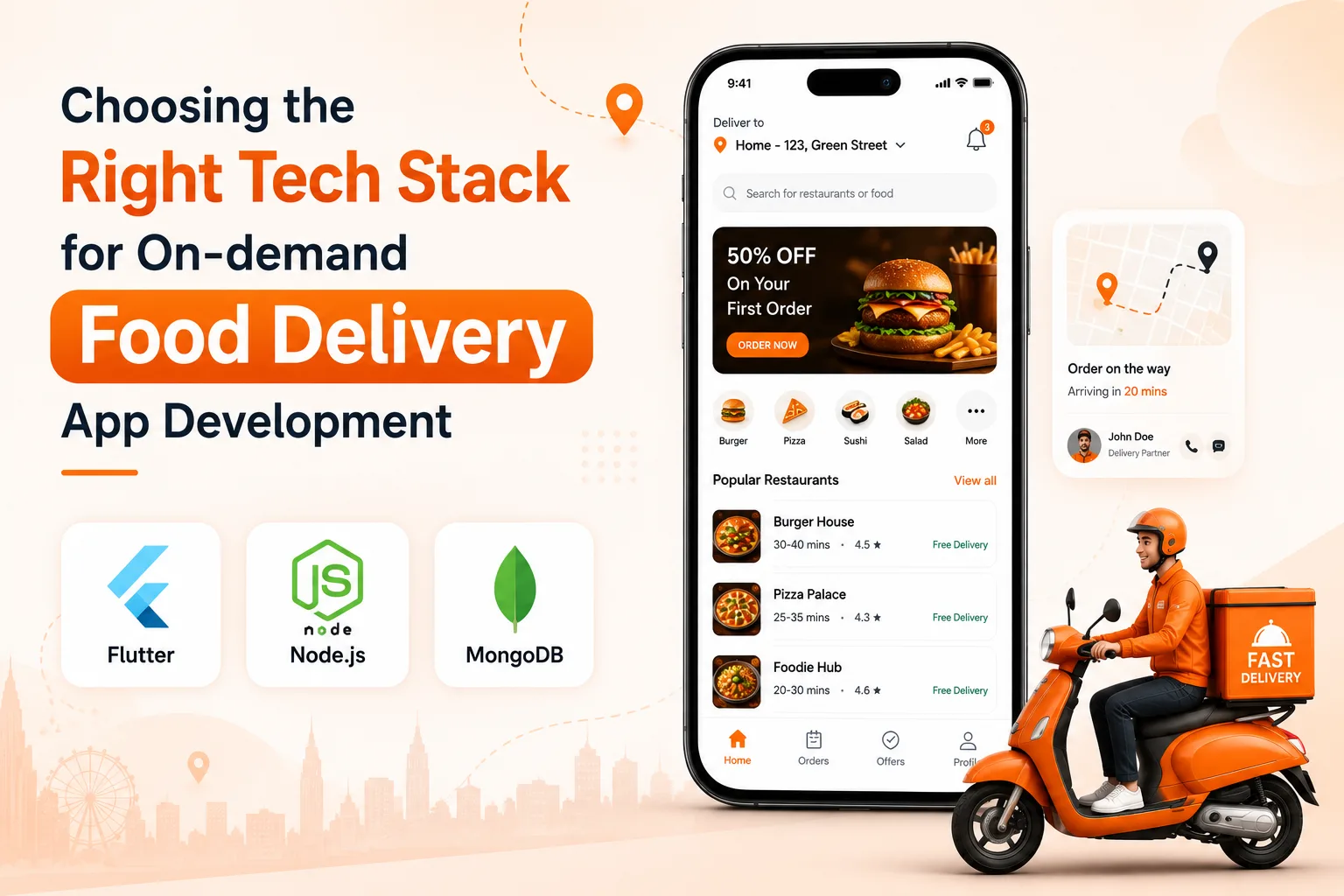 Choosing the Right Tech Stack for On-demand Food Delivery App Development